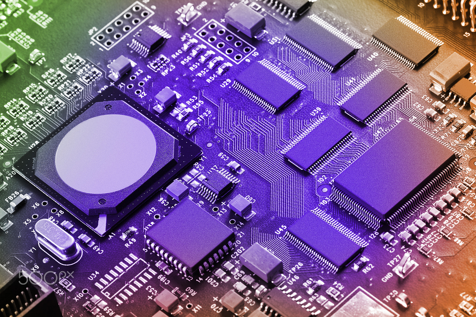 Canon EOS 40D + Canon EF 100mm F2.8 Macro USM sample photo. Electronic circuit board close up. photography