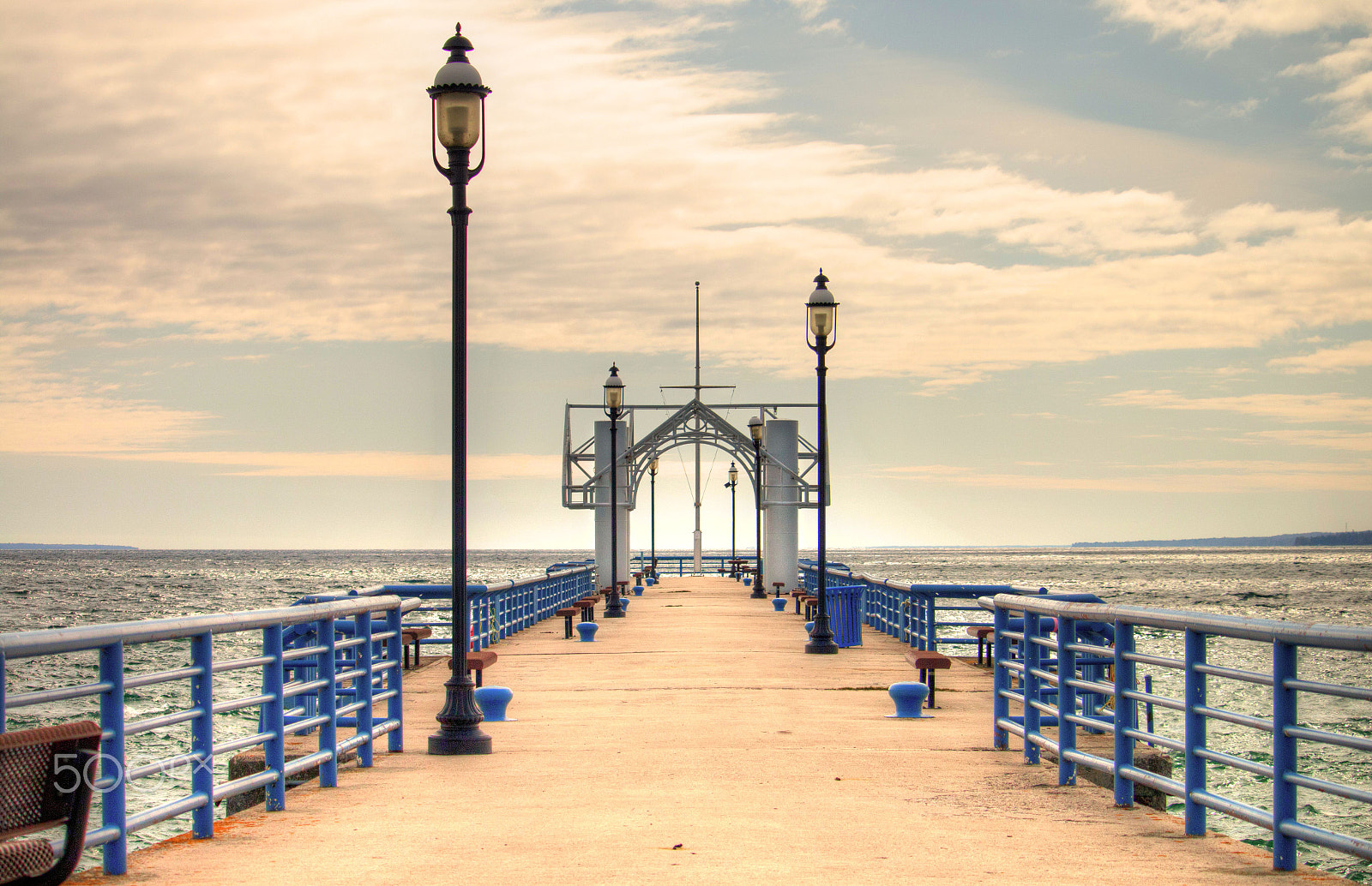 Canon EF-S 55-250mm F4-5.6 IS STM sample photo. Mackinac city pier photography