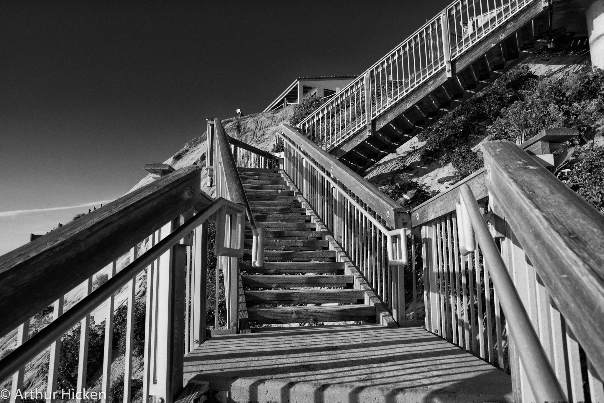 Sony a7R II + Sigma 24mm F1.8 EX DG Aspherical Macro sample photo. Stairway from beach photography
