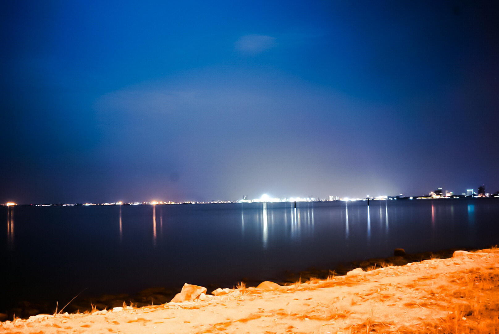 Sony Alpha QX1 sample photo. Far city light photography