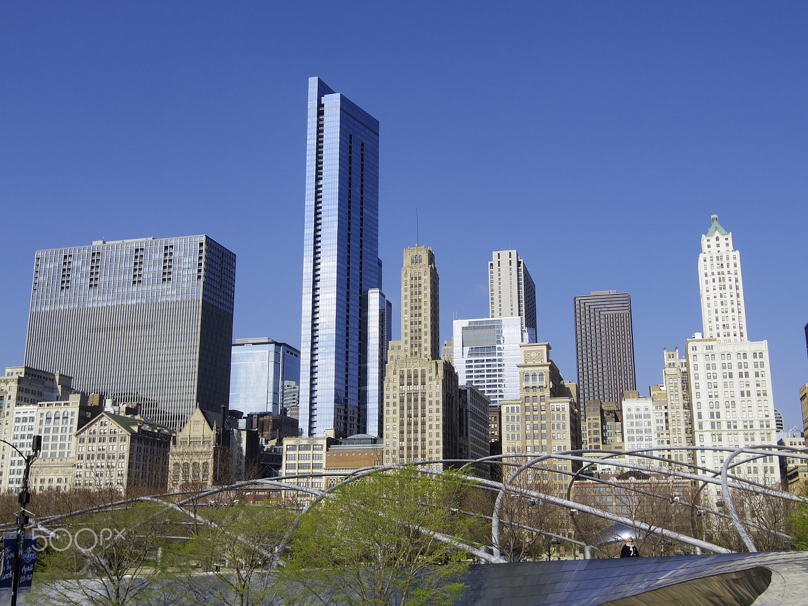 Pentax Q-S1 sample photo. Chicago spring skyline photography