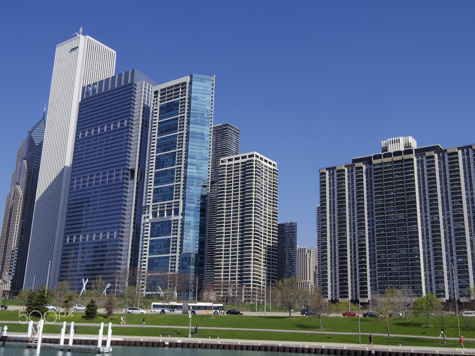 Pentax Q-S1 + Pentax 01 Standard Prime sample photo. Chicago spring skyline photography