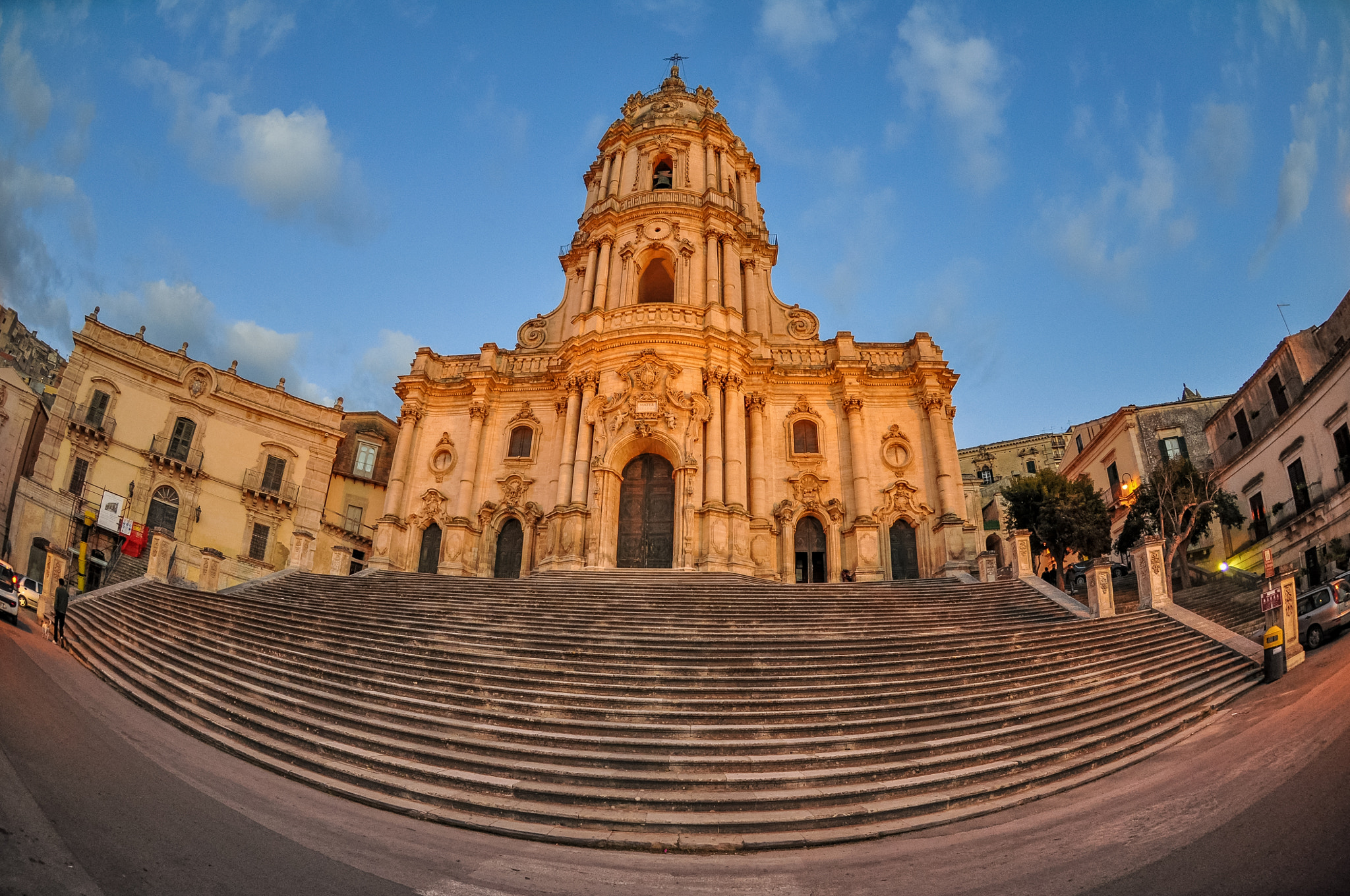 Nikon AF DX Fisheye-Nikkor 10.5mm F2.8G ED sample photo. Church at sunset photography