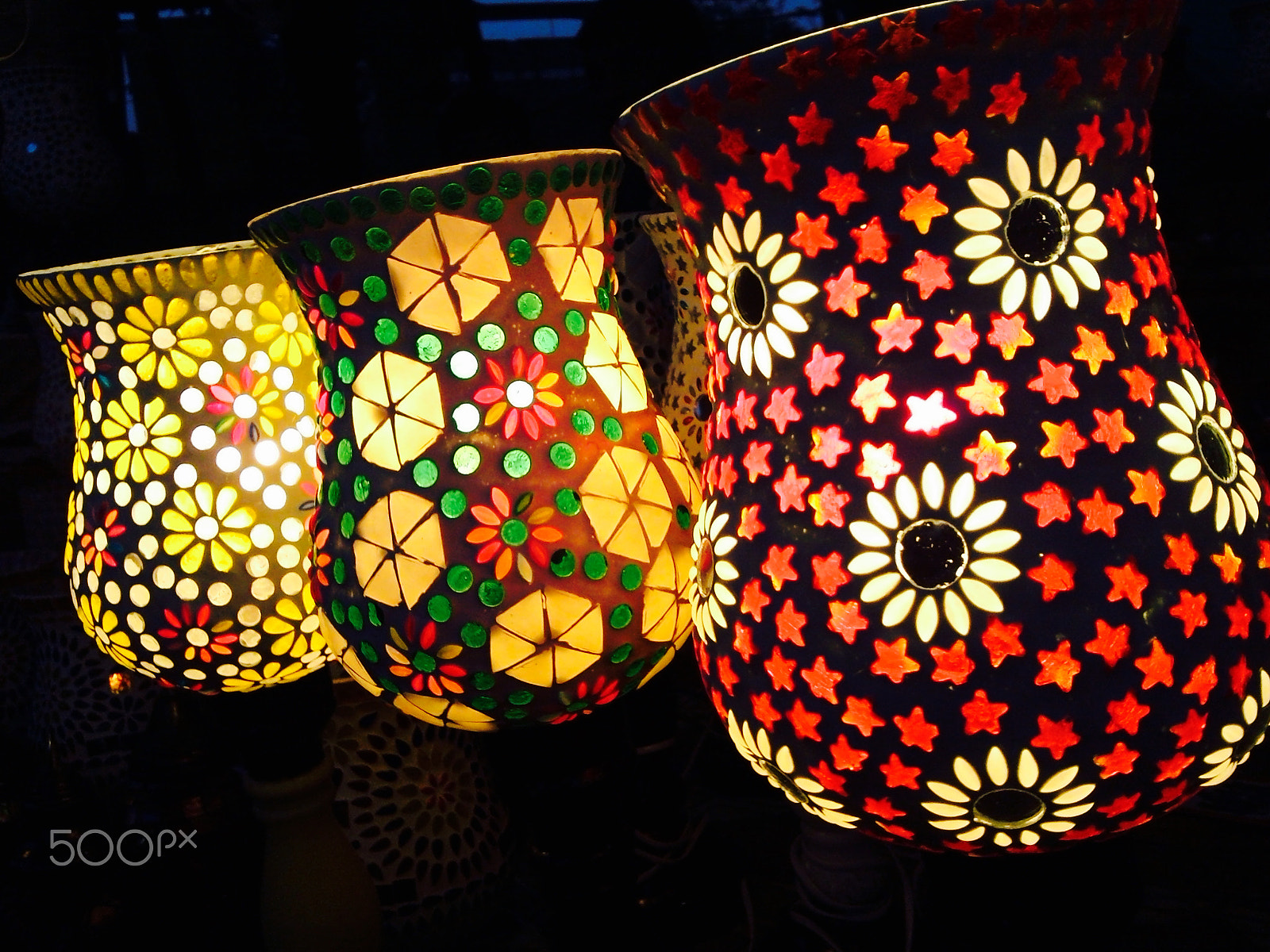 Samsung GT-i7500 sample photo. Colourful handmade lamps photography