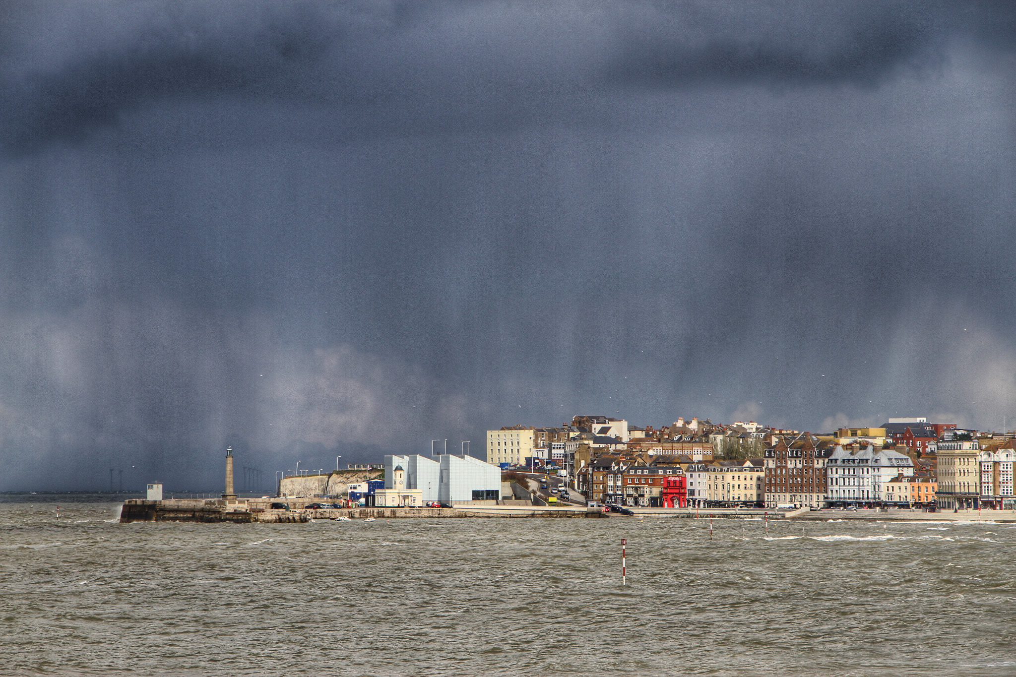 Canon EOS 7D + Canon 18-270mm sample photo. Stormy skies over margate! photography