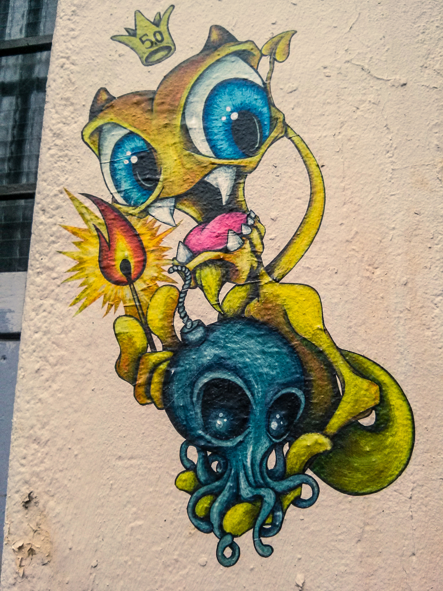 LG OPTIMUS L9 II sample photo. Toon street art photography