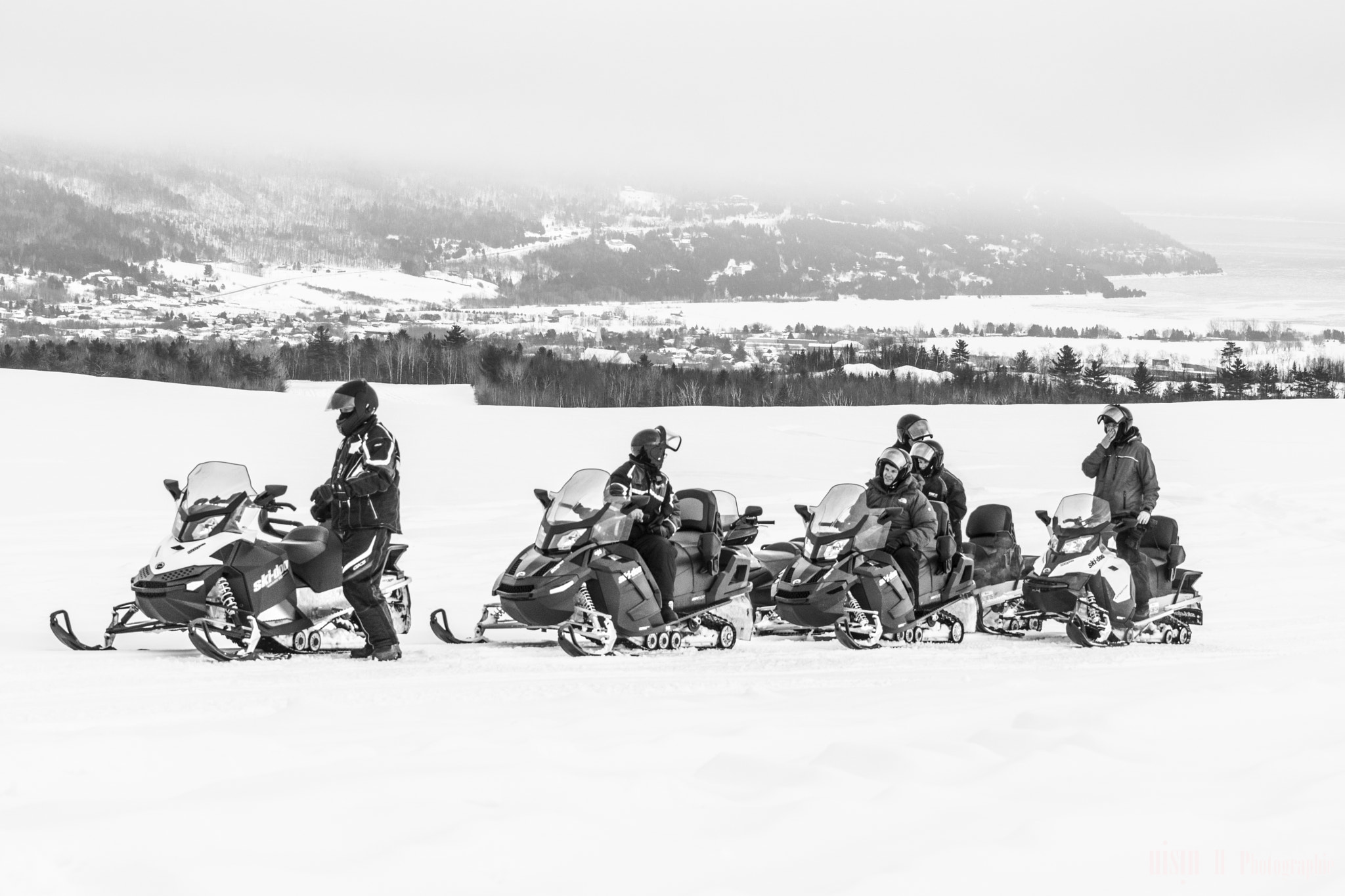 Sony 75-300mm F4.5-5.6 sample photo. Snowmobile friends photography