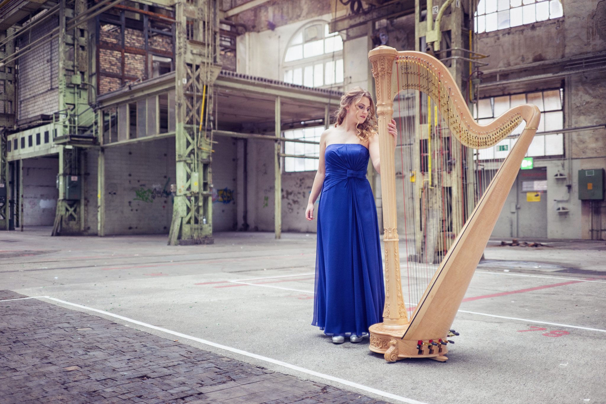 E 35mm F2 sample photo. Harp photography