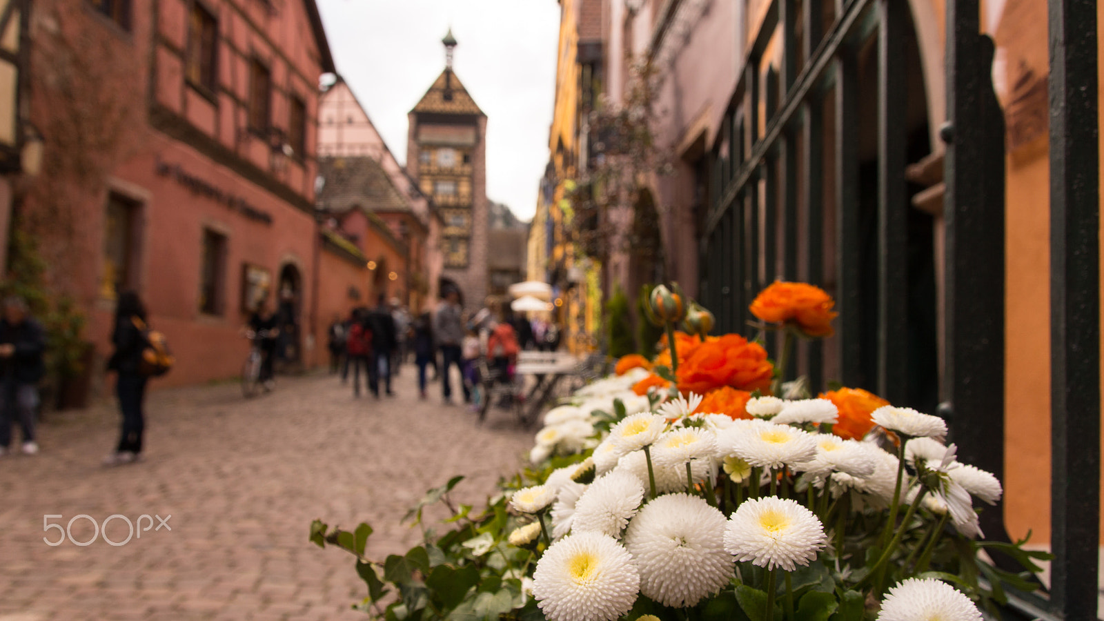 Sony SLT-A65 (SLT-A65V) + Tamron AF 28-105mm F4-5.6 [IF] sample photo. Riquewihr street photography