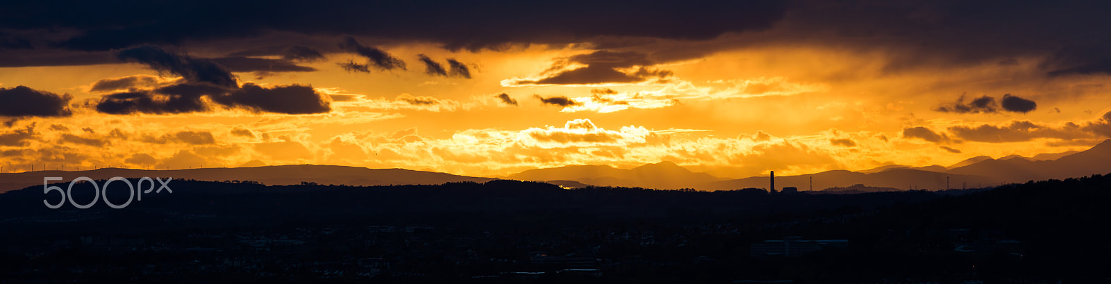 Sony Alpha DSLR-A550 sample photo. Sunset from blackford hill photography
