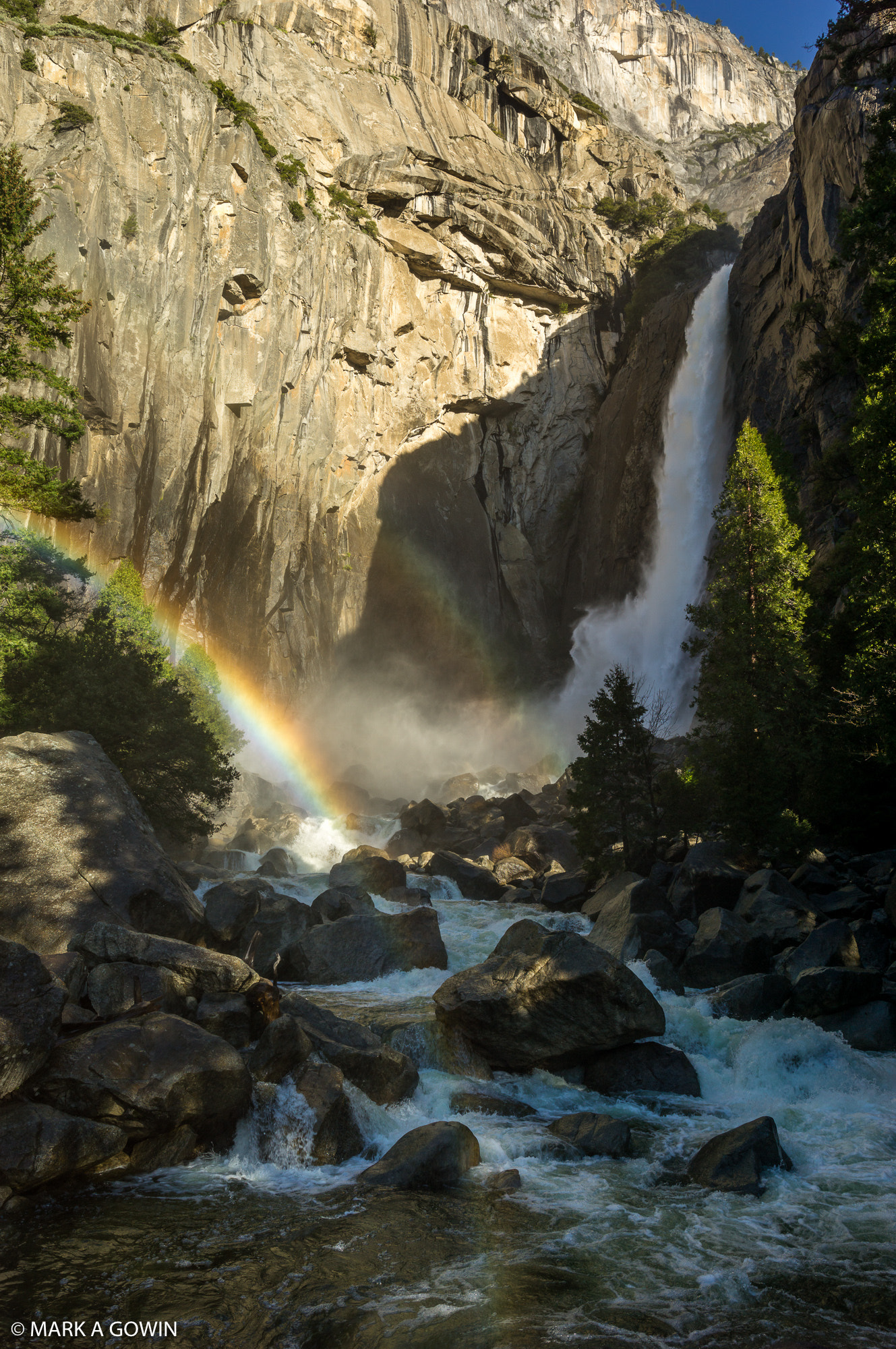 Summarit-S 35 sample photo. Yosemite falls rainbow photography