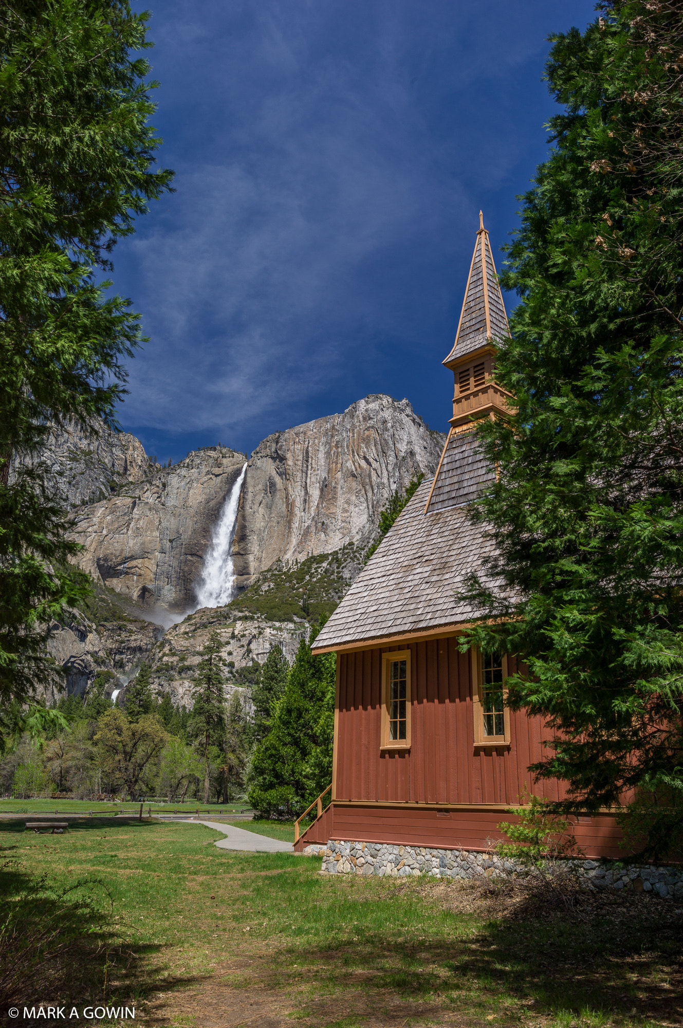 Summarit-S 35 sample photo. Yosemite falls and church photography