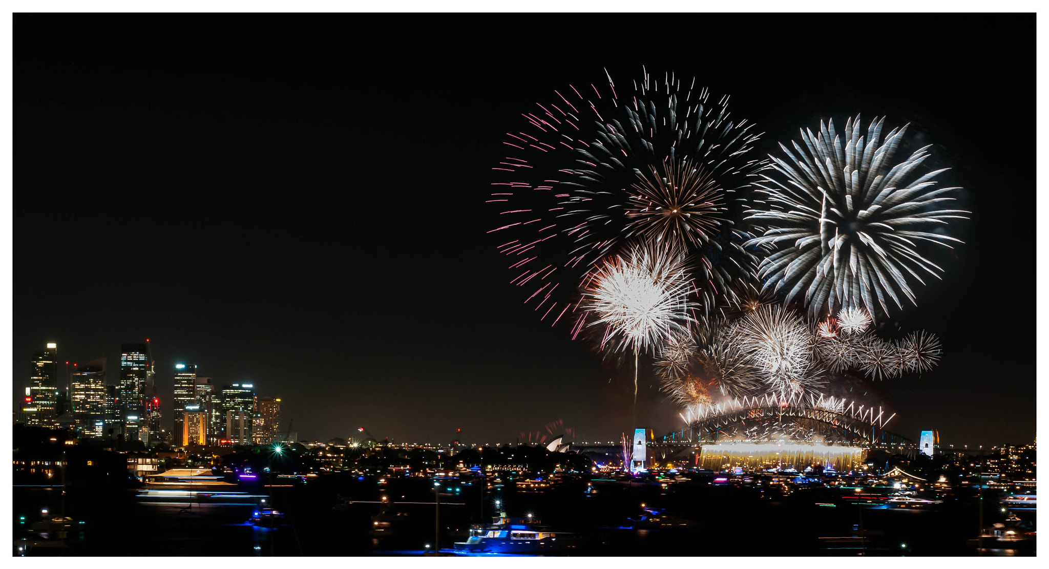 Nikon D300 + AF Micro-Nikkor 55mm f/2.8 sample photo. Sydney fireworks, photography