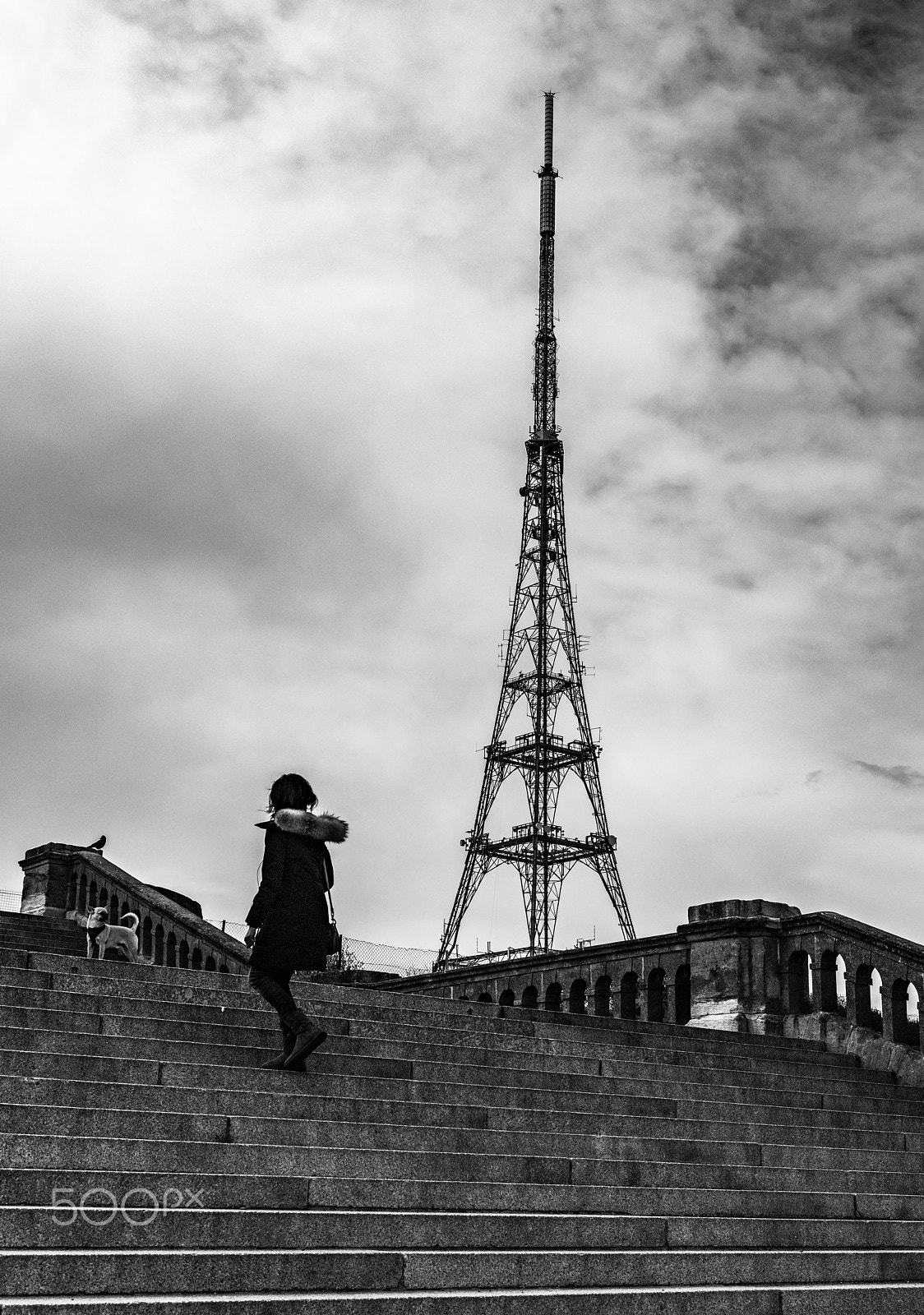 Pentax 645D sample photo. Girl climbing stairs photography