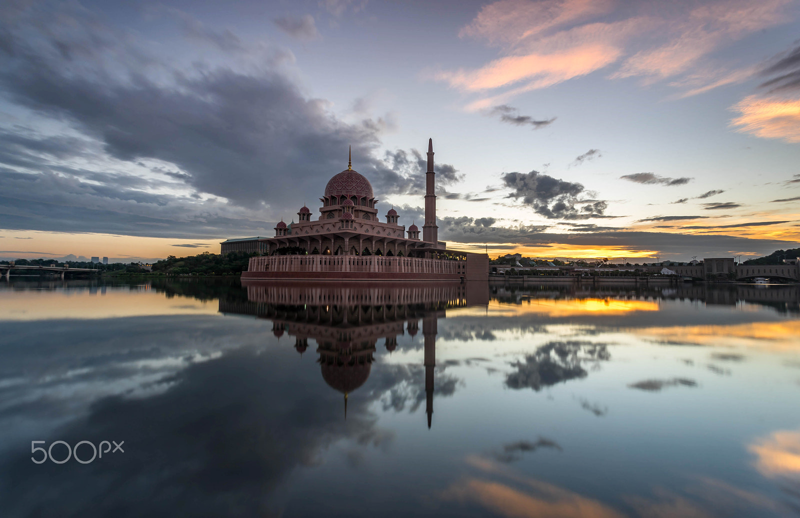 Sony a7 + Canon EF 17-40mm F4L USM sample photo. Sunrise at putra mosque, putrajaya photography