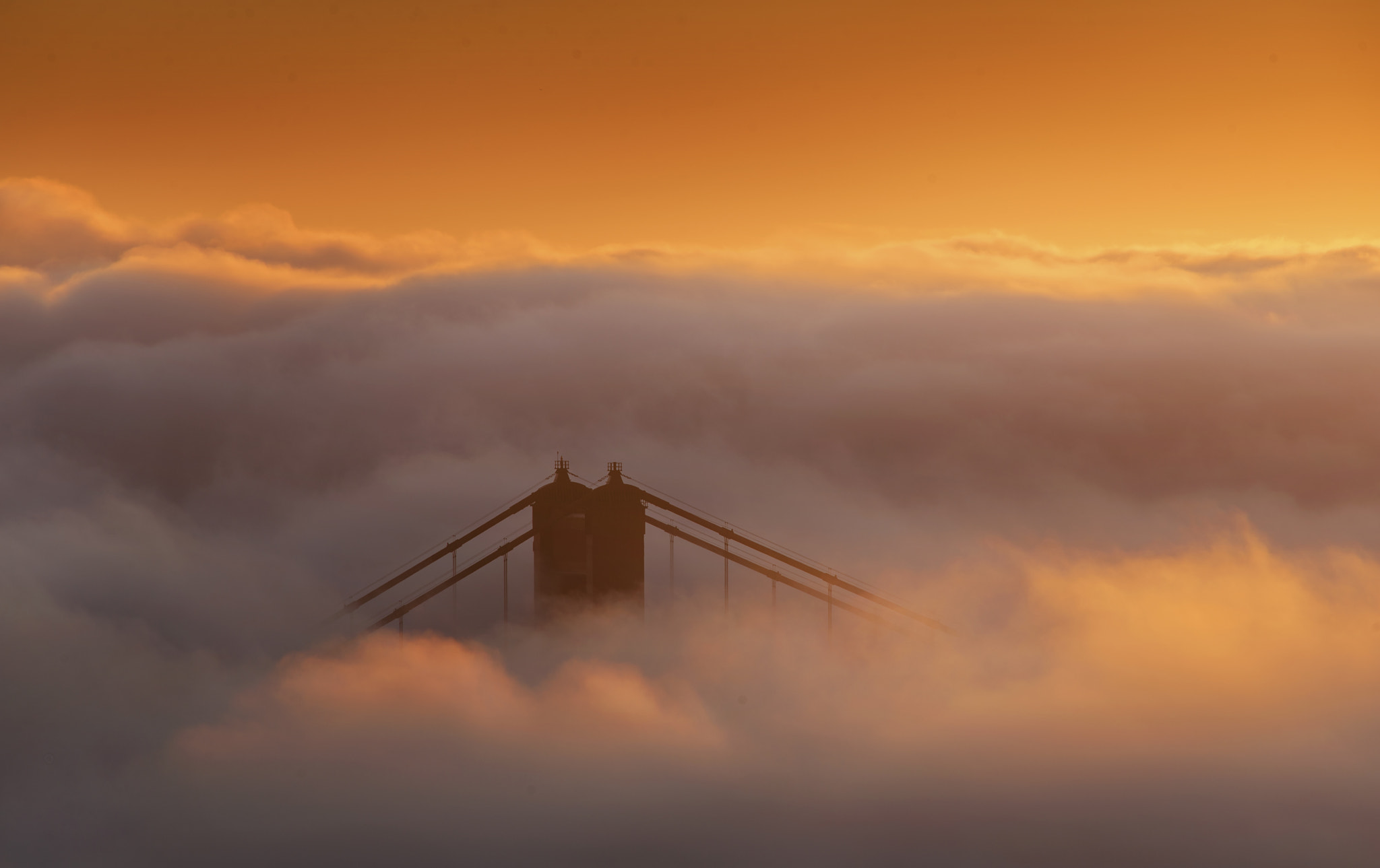 Nikon D800E + AF Nikkor 300mm f/4 IF-ED sample photo. Golden gate sunrise photography