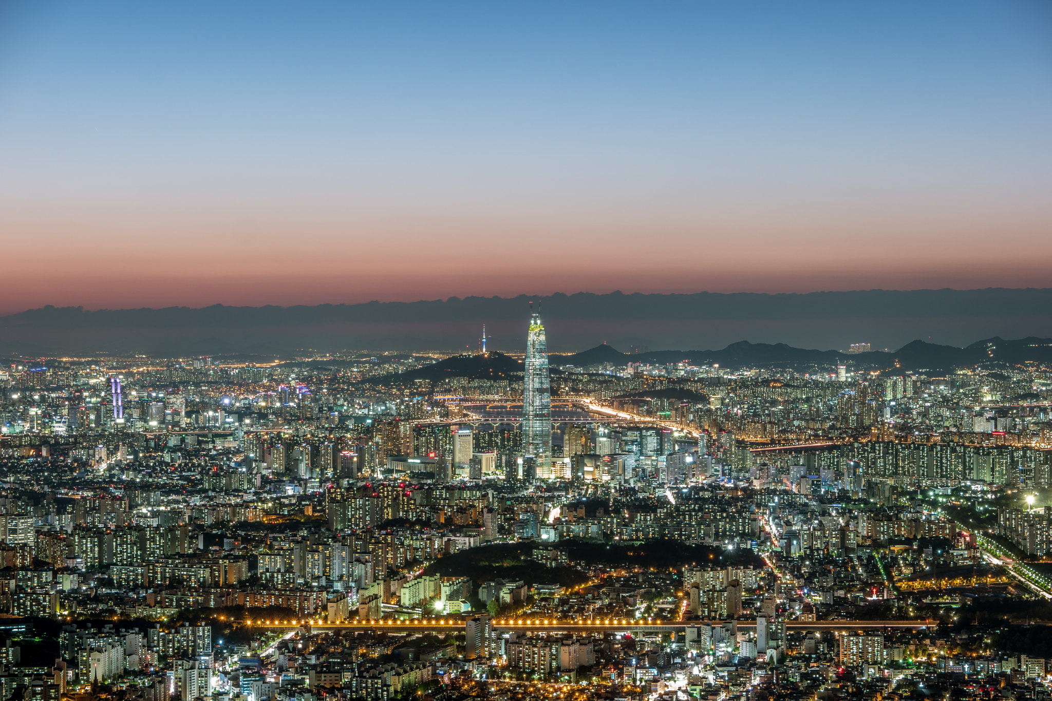 Samsung NX1 + NX 50-150mm F2.8 S sample photo. Night view of seoul 2 photography