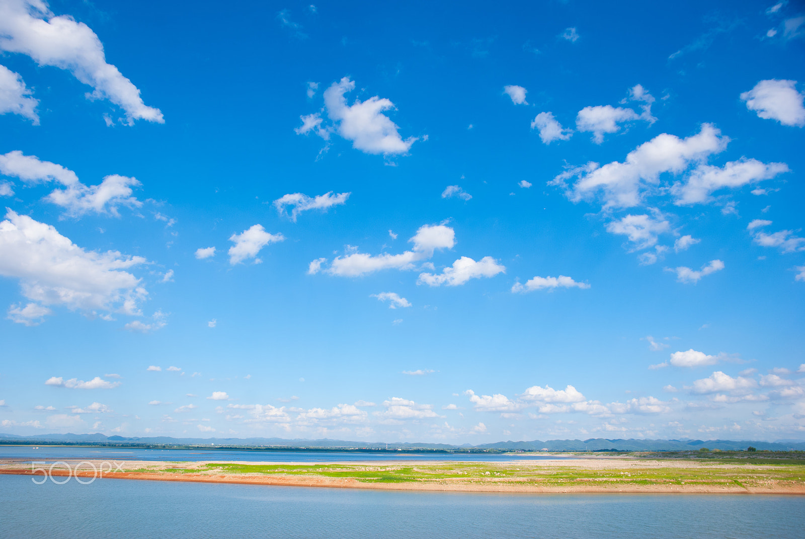 Nikon D60 sample photo. Sky with cloud above lake photography