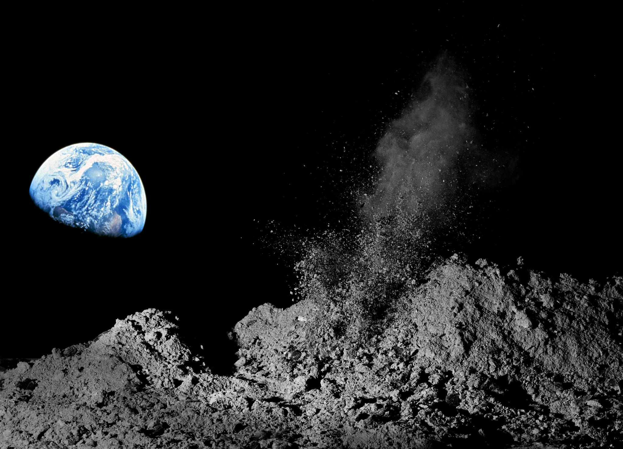 Nikon D5000 + Nikon AF Nikkor 50mm F1.8D sample photo. Meteor impact on the moon photography