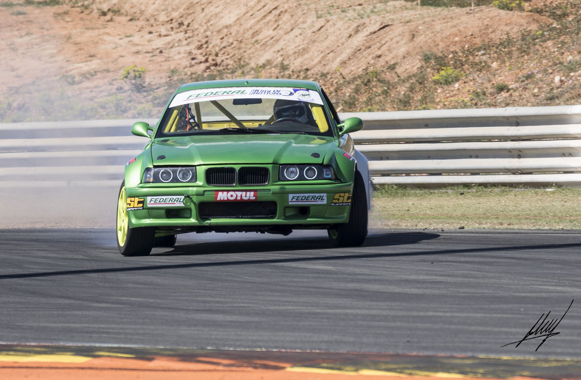 Sony 70-300mm F4.5-5.6 G SSM sample photo. Bmw m3 e36, 1st round open slalom drift photography