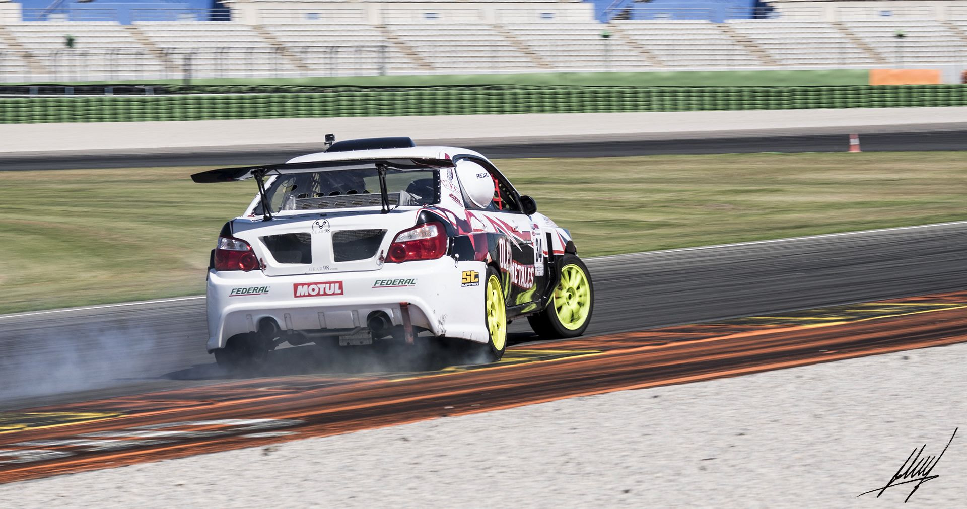 Sony 70-300mm F4.5-5.6 G SSM sample photo. Subaru impreza (viper engine), 1st round open slalom drift photography