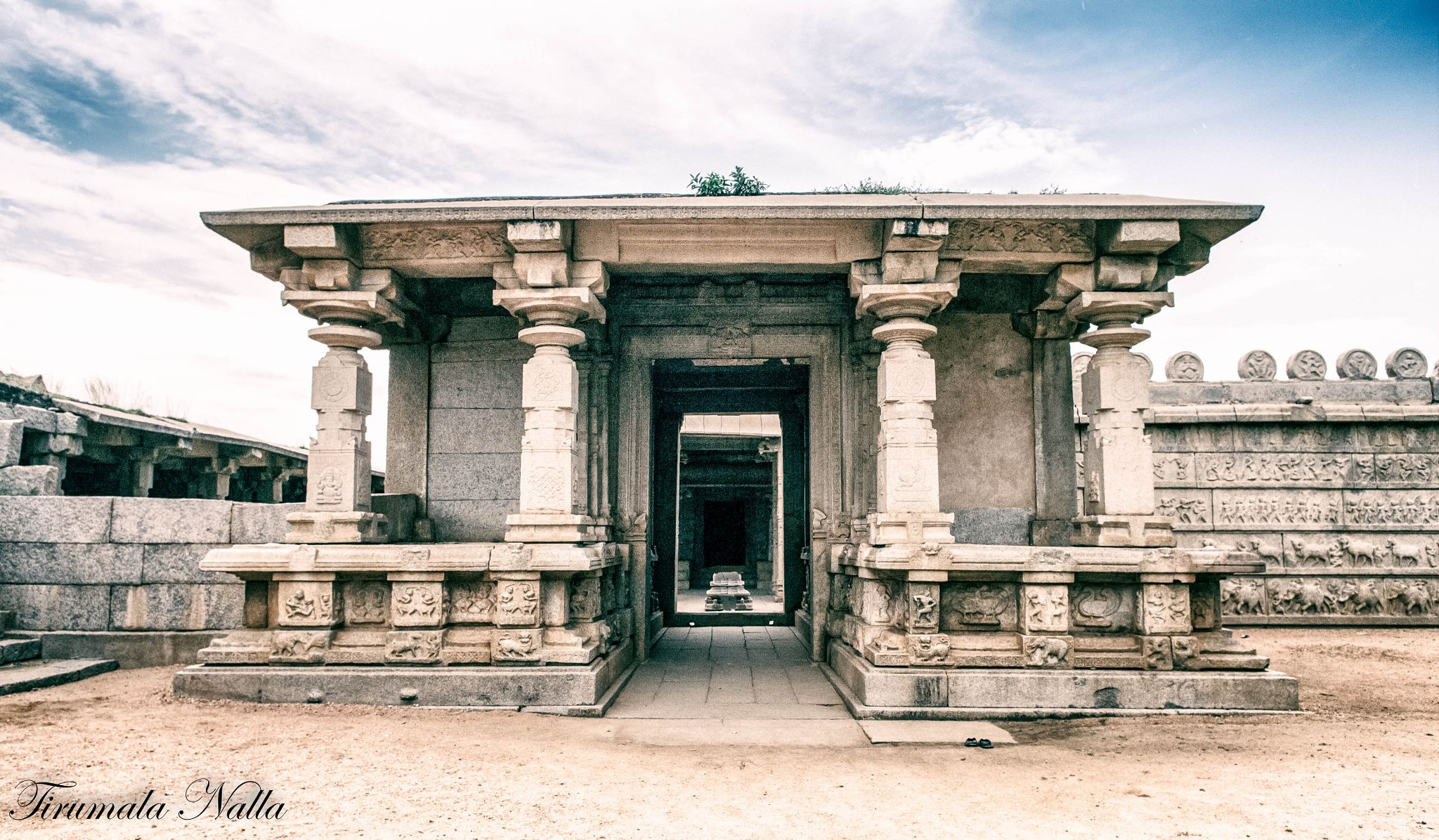 Pentax K-7 sample photo. Hazara rama temple entrance photography