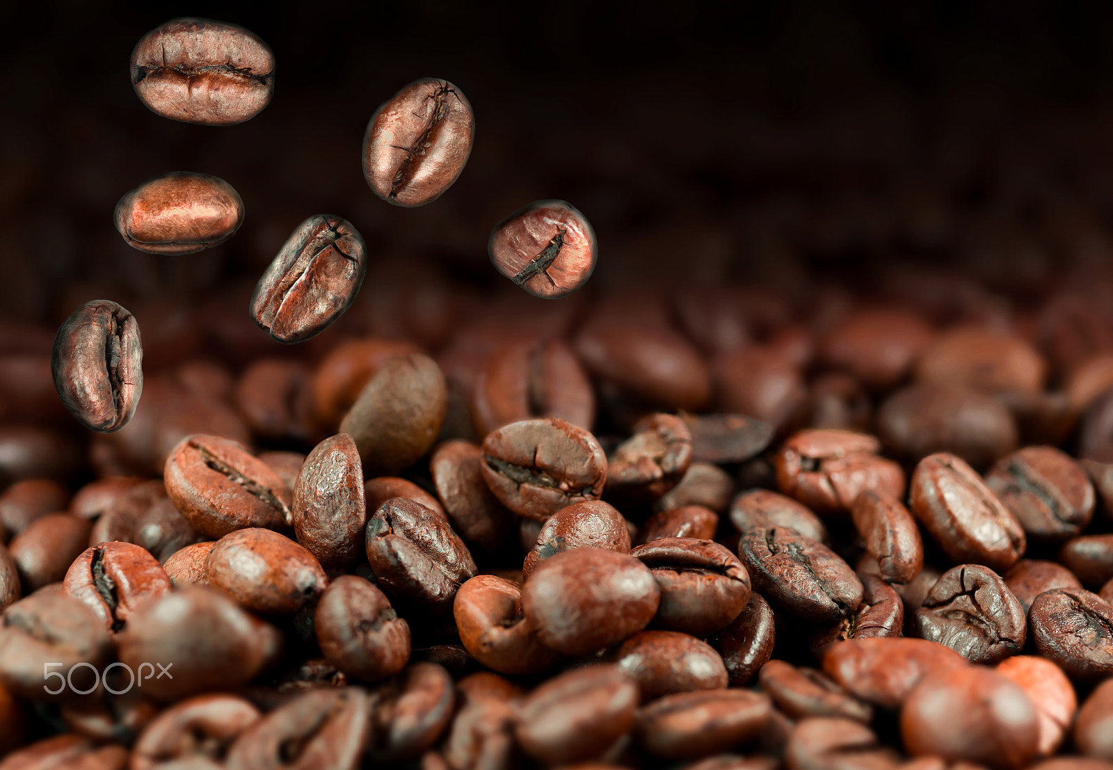 Olympus PEN E-P5 sample photo. Falling coffee beans photography