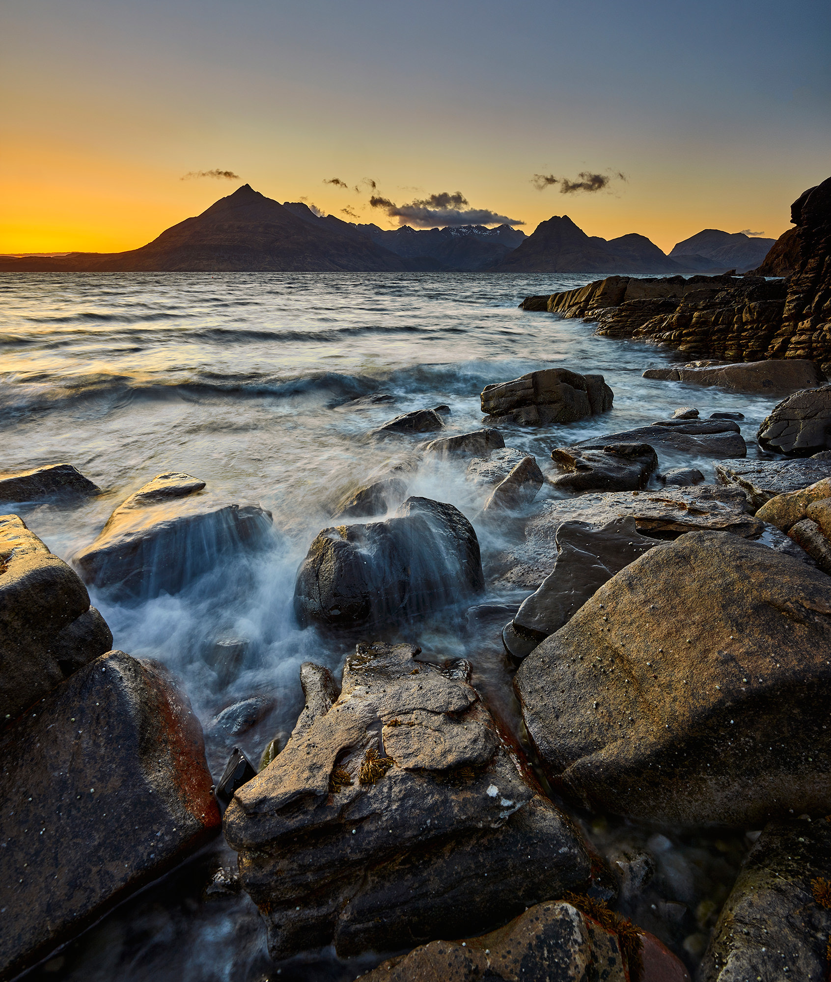 Phase One IQ3 80MP sample photo. Elgol sunset, isle of skye, scotland photography