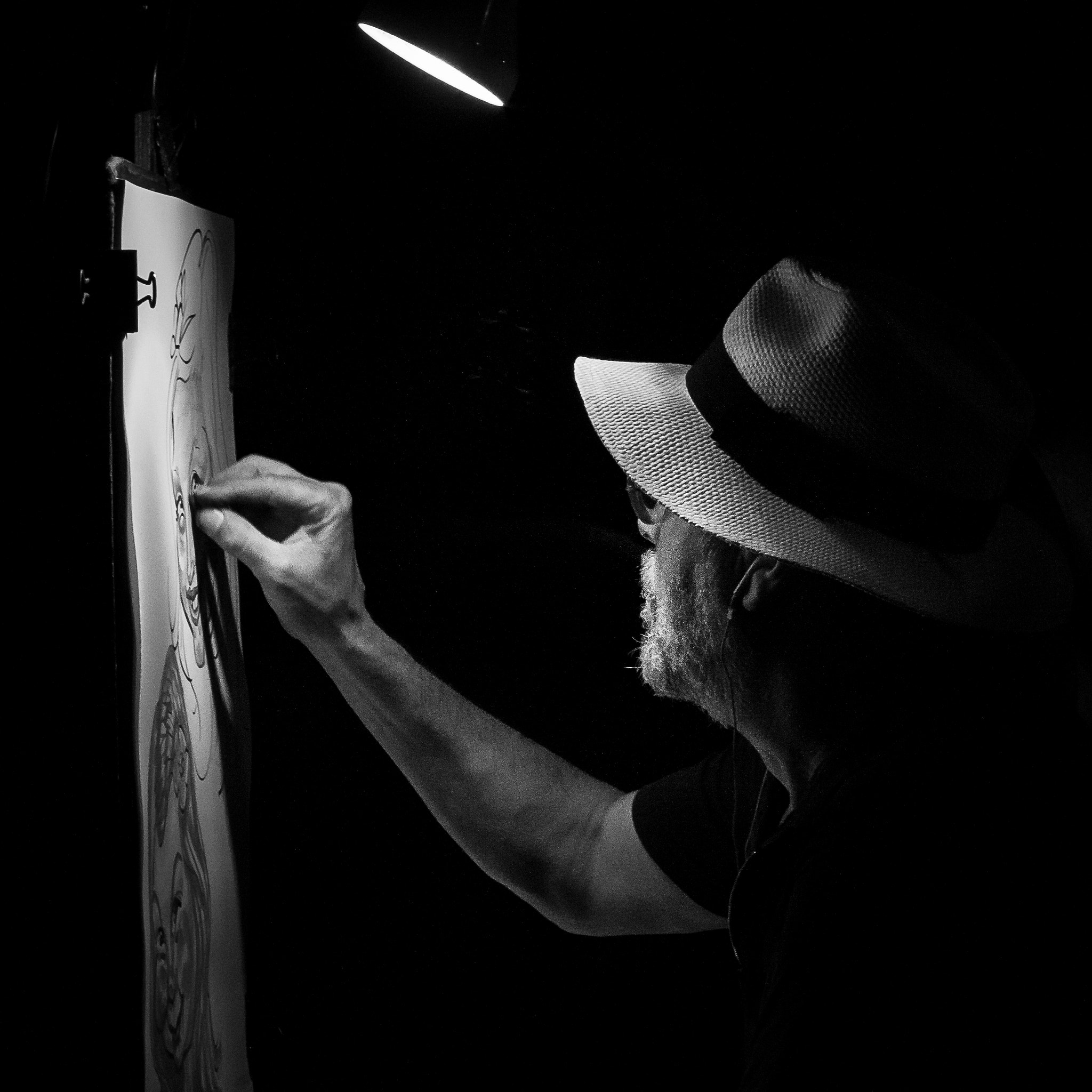 Canon EOS 30D + Canon EF 70-200mm F4L USM sample photo. Street artist photography