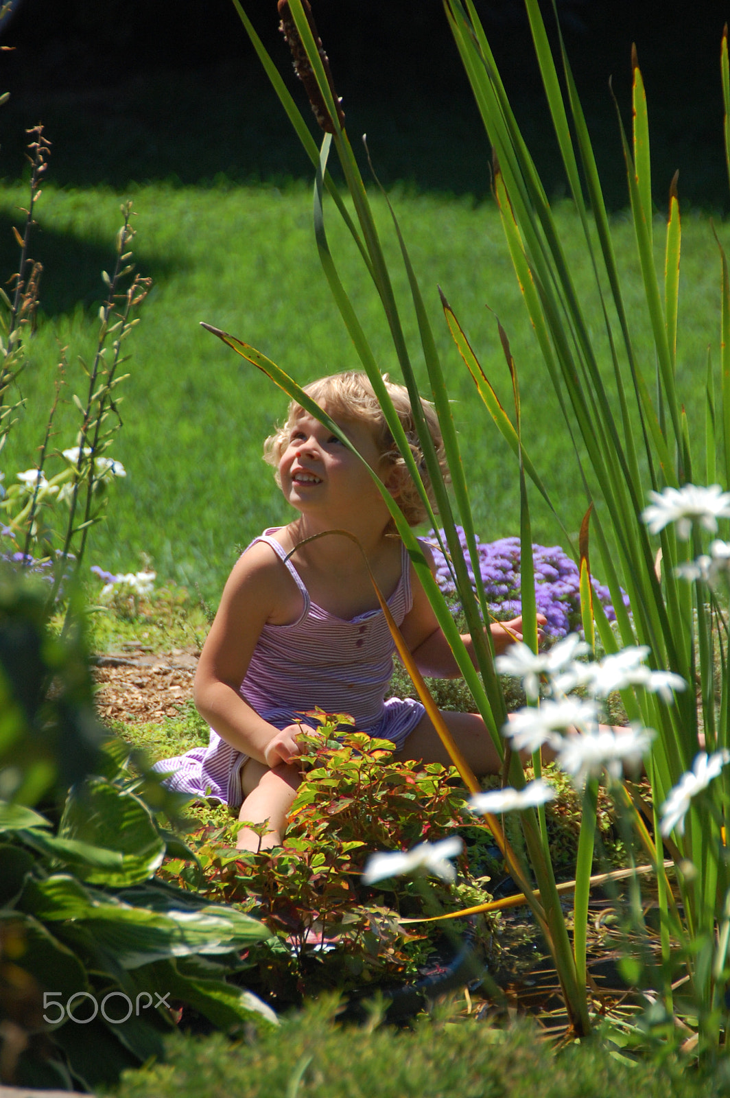 Nikon D40 sample photo. Girl in garden photography