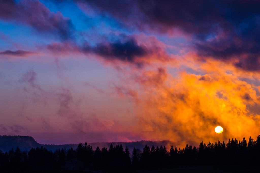 Tamron SP 70-300mm F4-5.6 Di USD sample photo. Sunset over les rousses photography