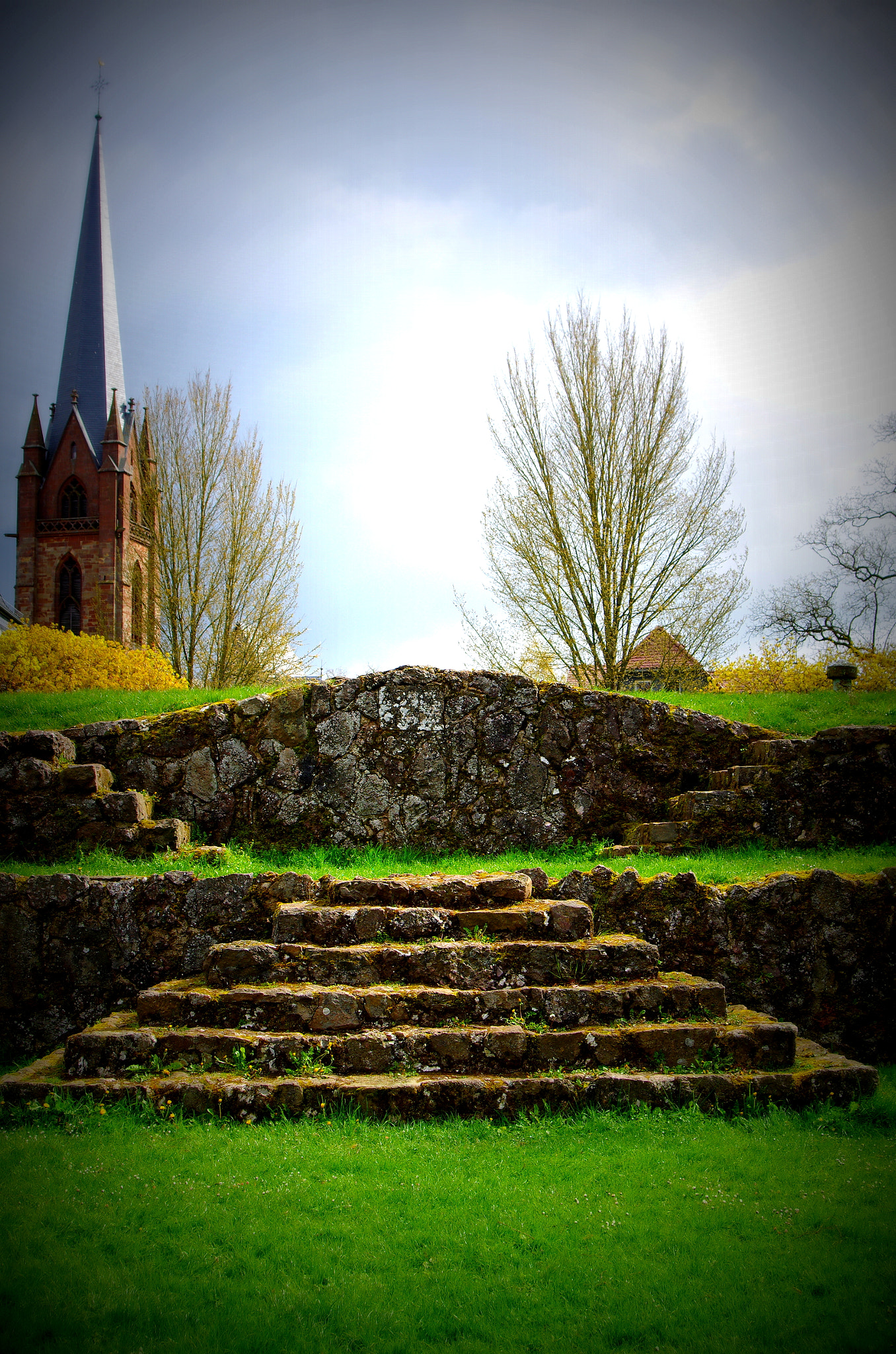 Pentax K-5 II sample photo. Kirchentreppe im hessischen photography