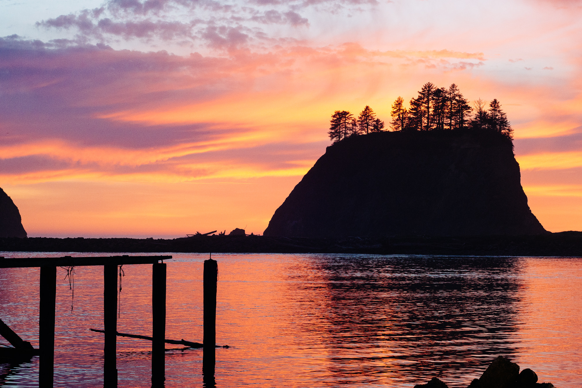 Nikon D7200 + Nikon AF Nikkor 50mm F1.4D sample photo. Sunset at la push photography