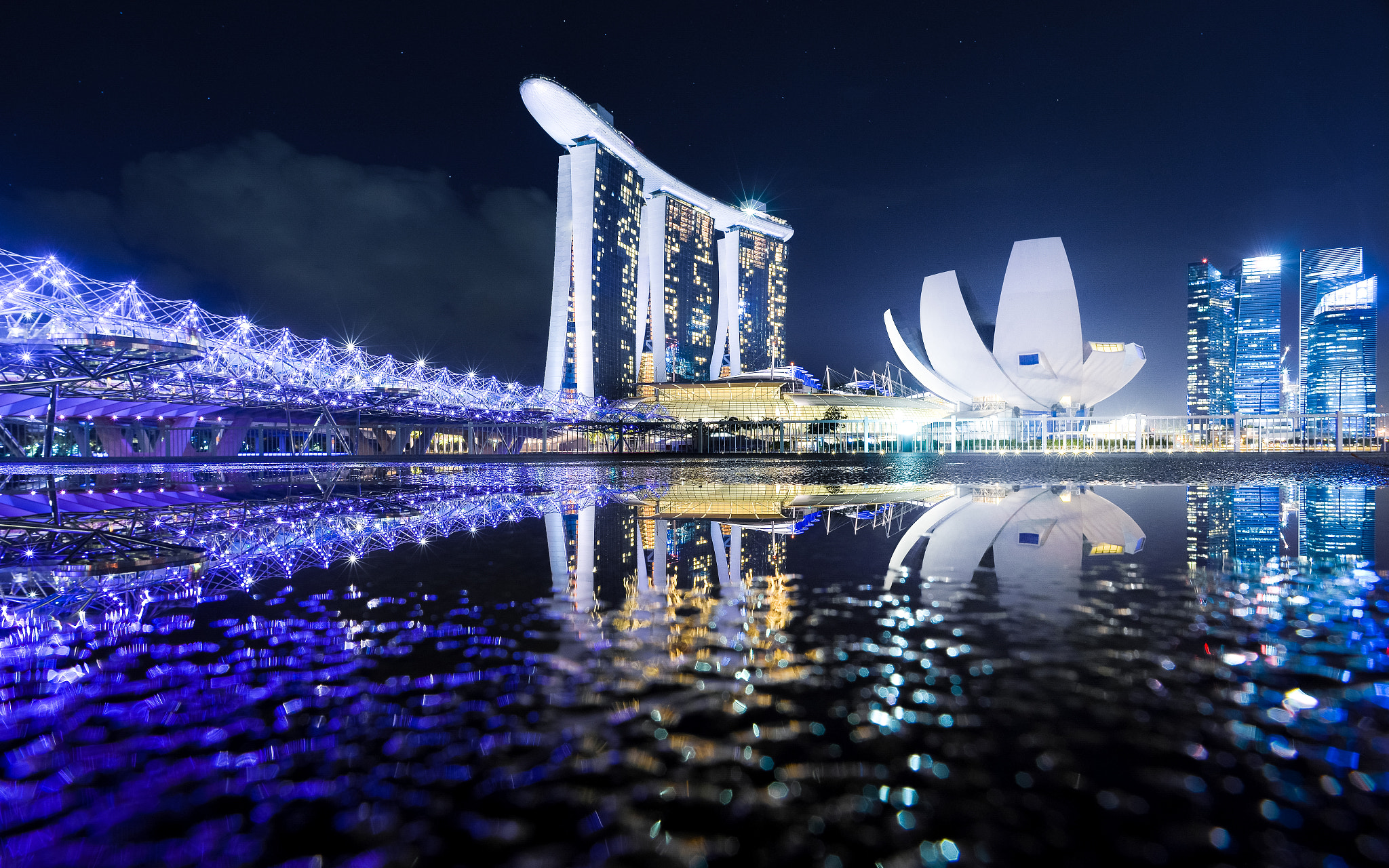 Nikon D600 + Nikon AF Nikkor 20mm F2.8D sample photo. Marina bay photography