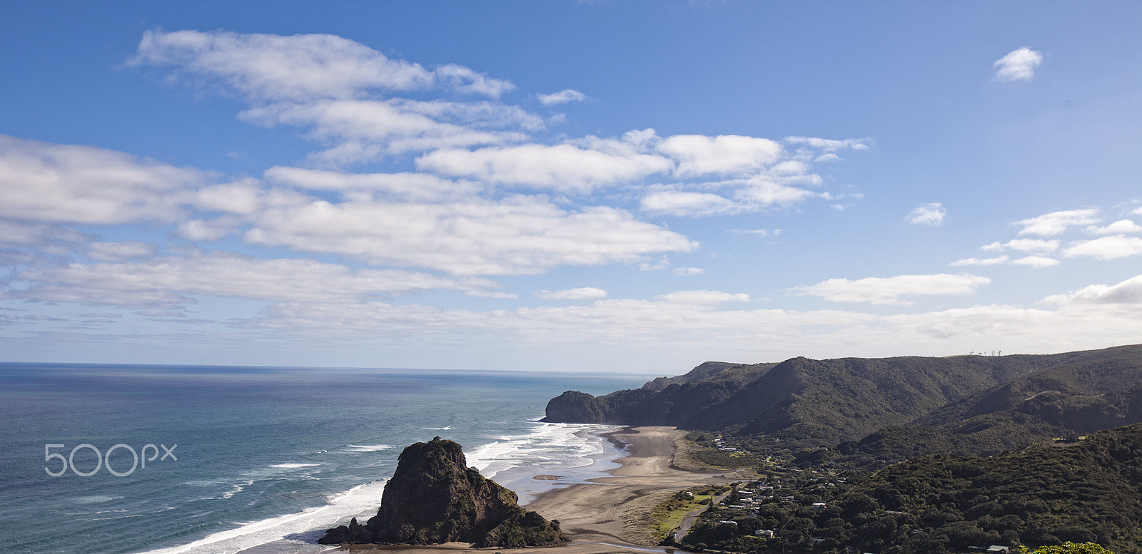 Canon EOS 5D Mark II + Canon EF 16-35mm F2.8L USM sample photo. Piha beah full photography