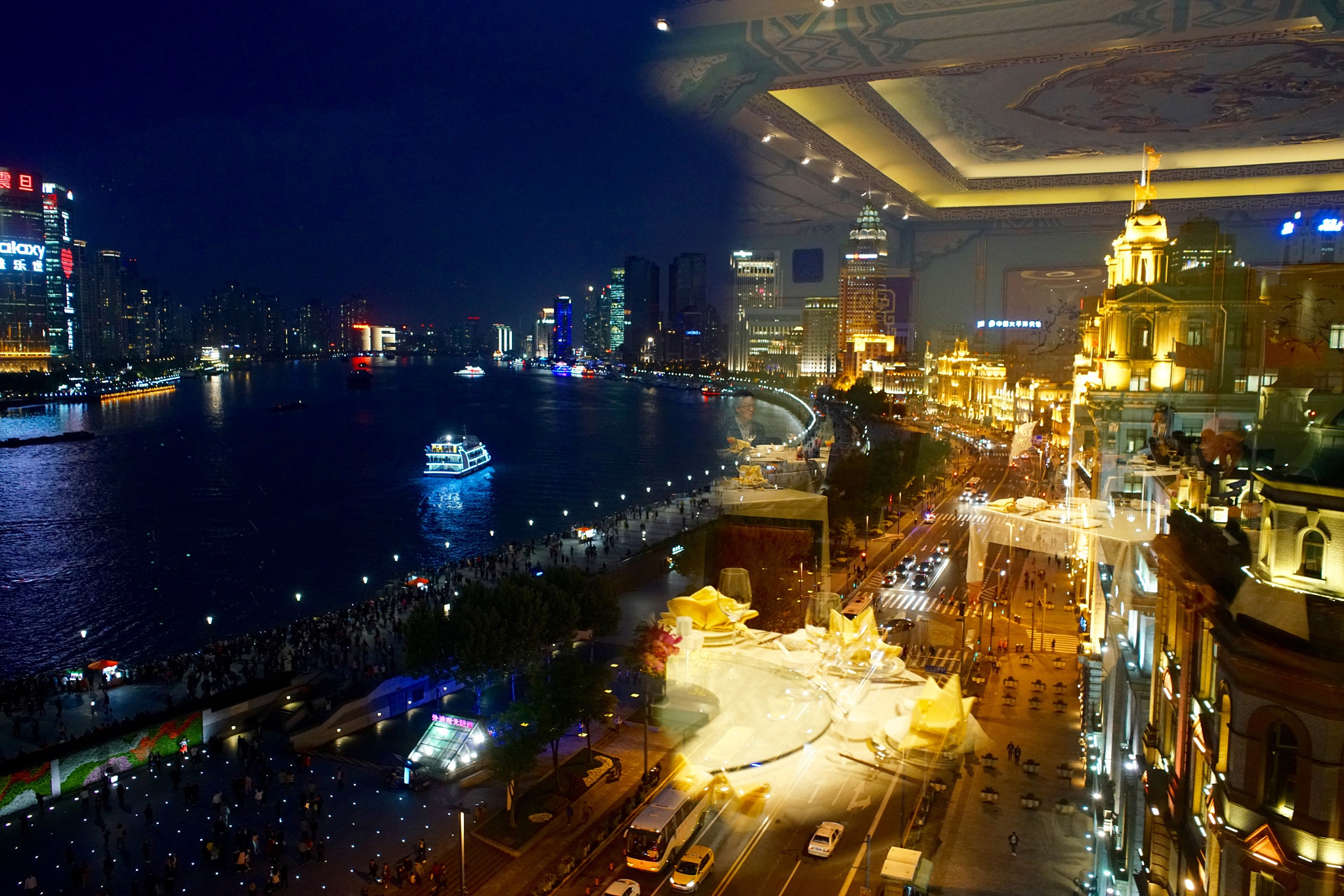 Sony a7R II + Sony FE 28mm F2 sample photo. Bund view from peace hotel windows photography