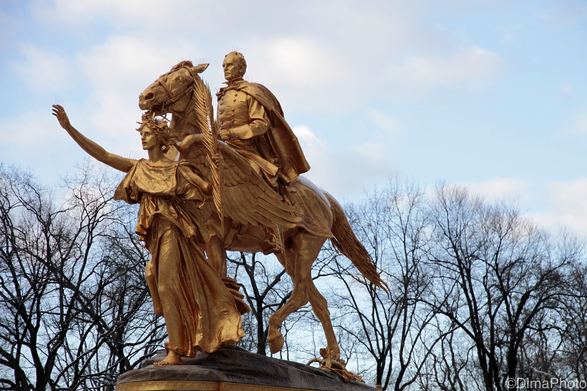 Canon EOS 7D + Canon EF-S 15-85mm F3.5-5.6 IS USM sample photo. W. t. sherman monument.  photography