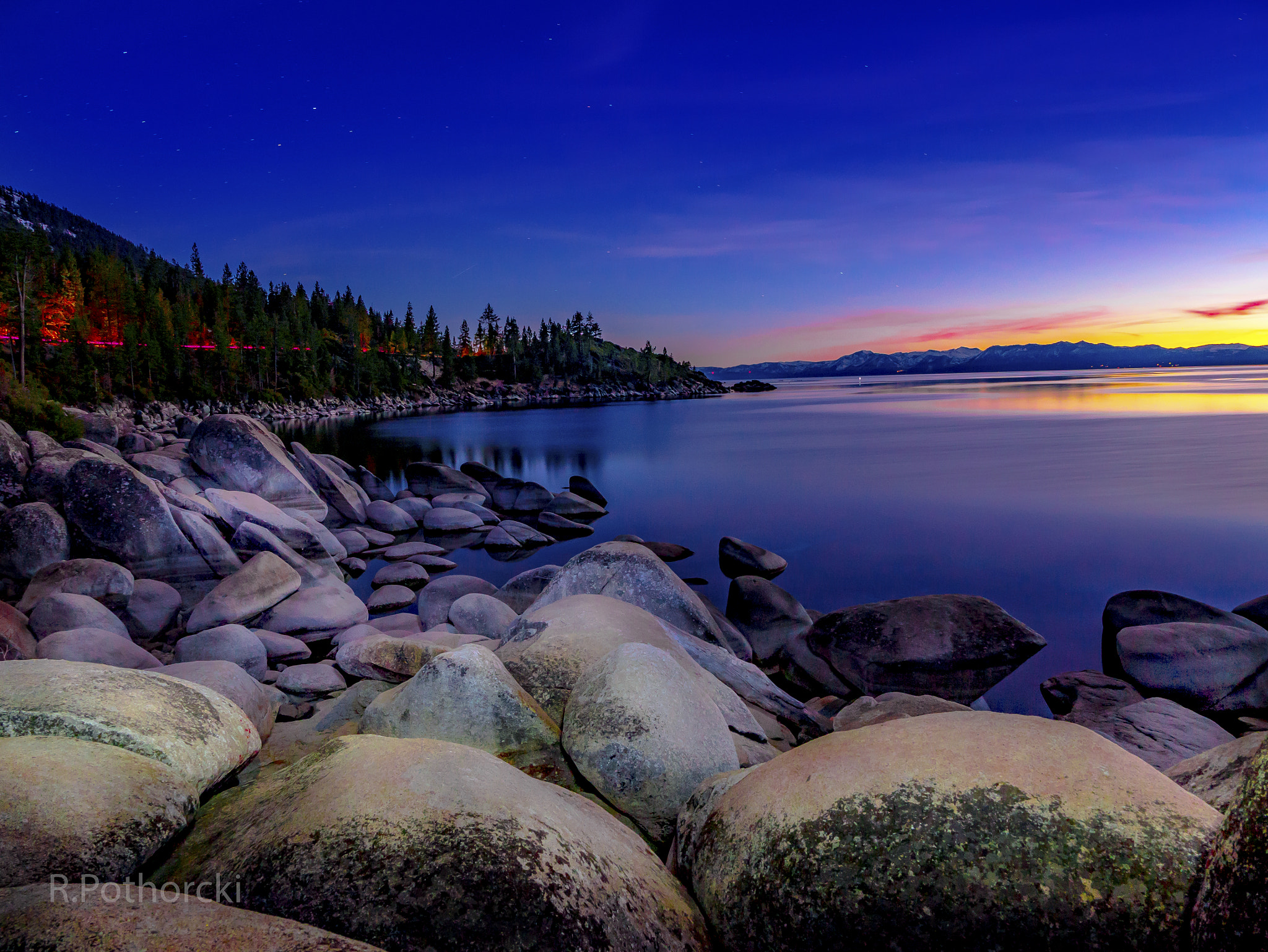 Panasonic Lumix DMC-GX7 sample photo. Lake tahoe sunset photography