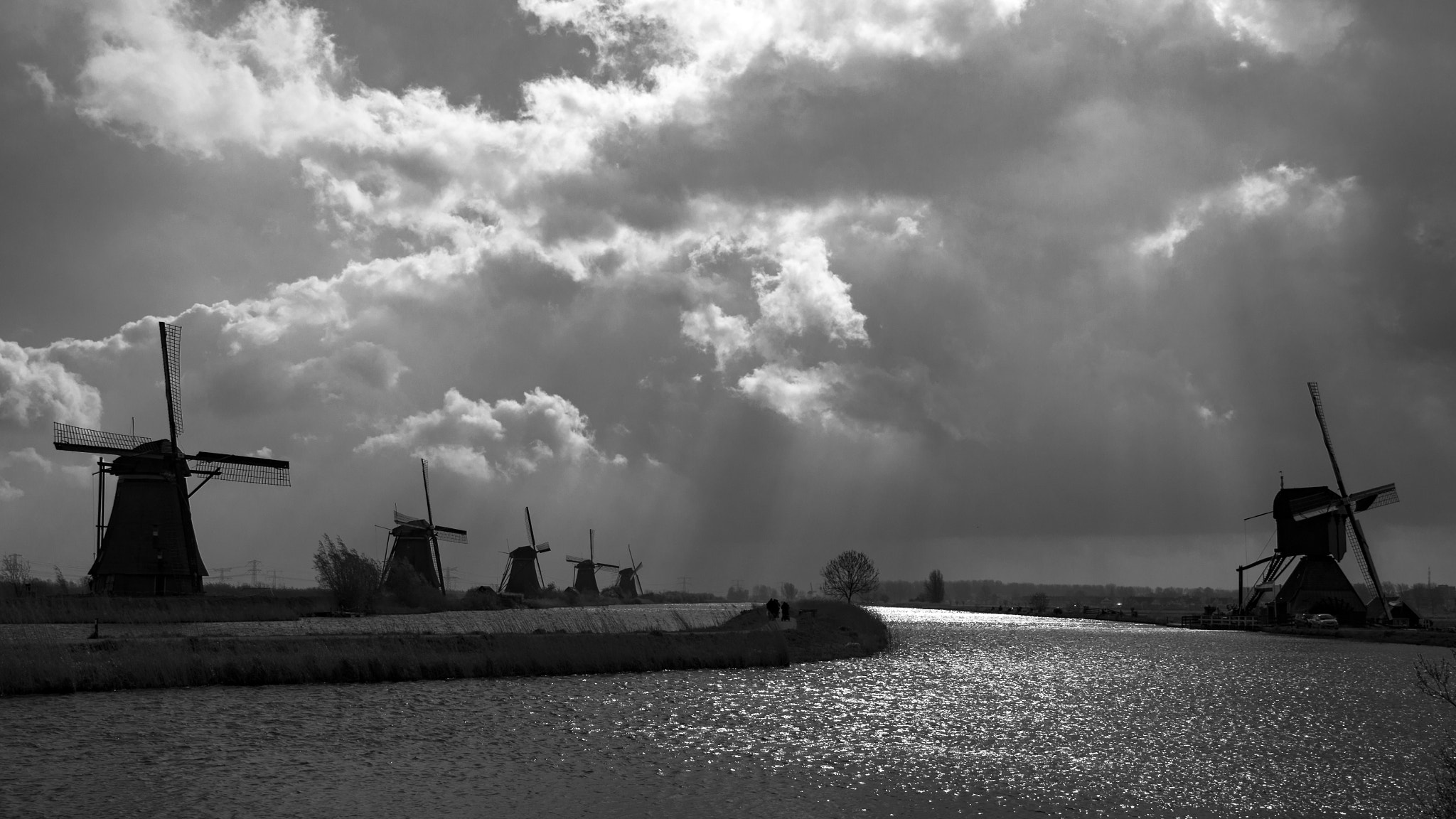 Pentax K-30 sample photo. Kinderdijk canal photography
