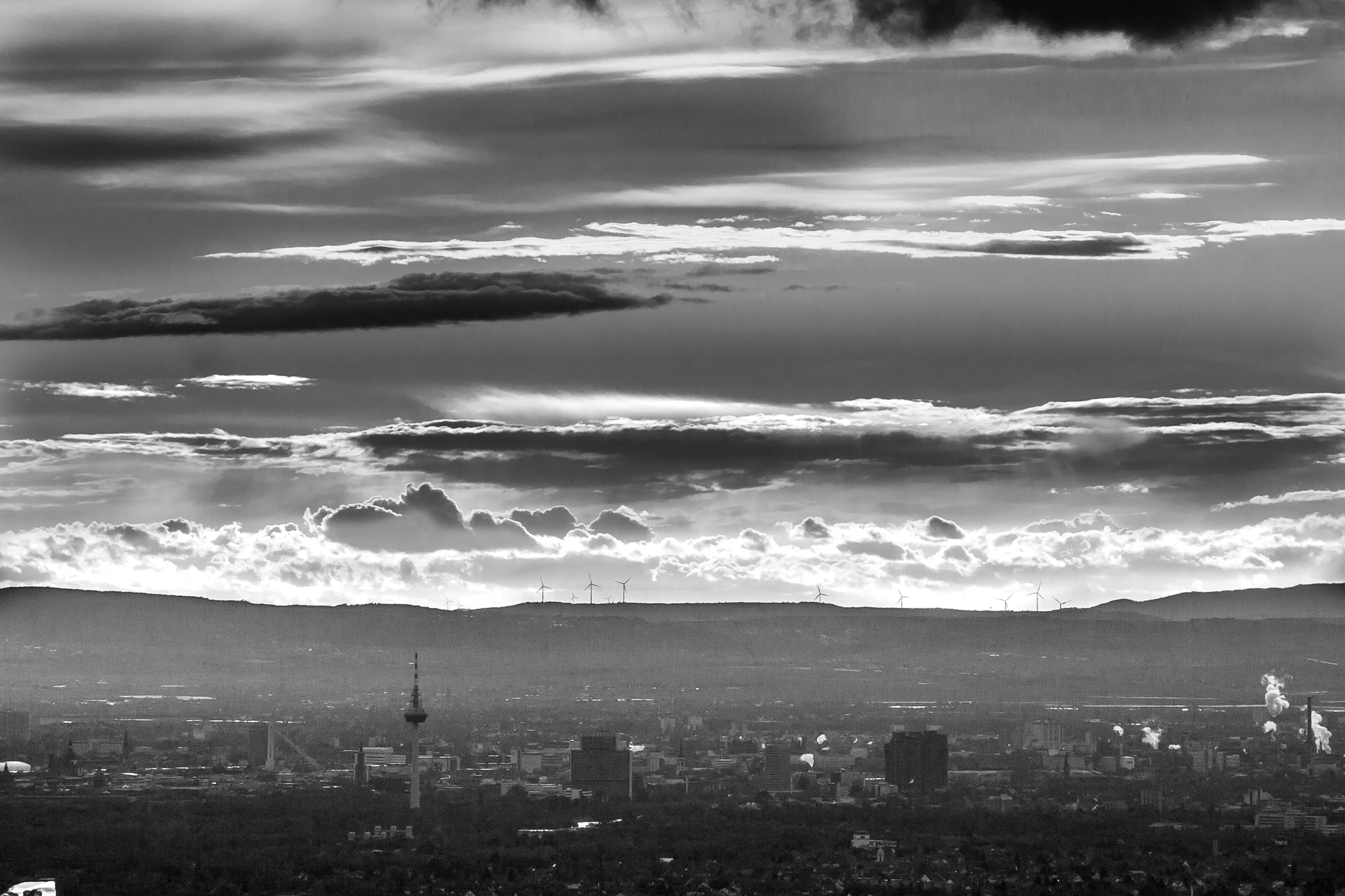 Olympus PEN E-PM1 sample photo. Amazing sunset landscape b&w photography