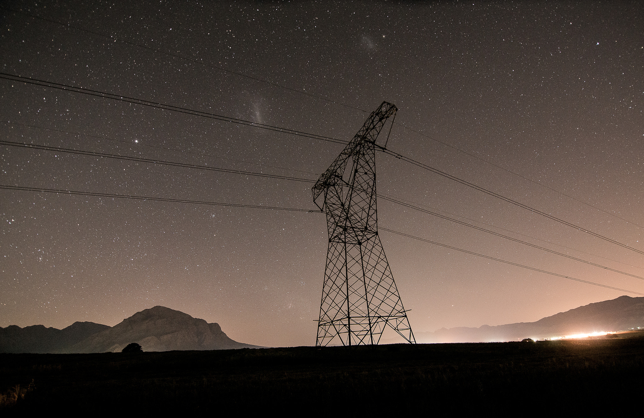 Nikon D600 sample photo. Pylon at night photography
