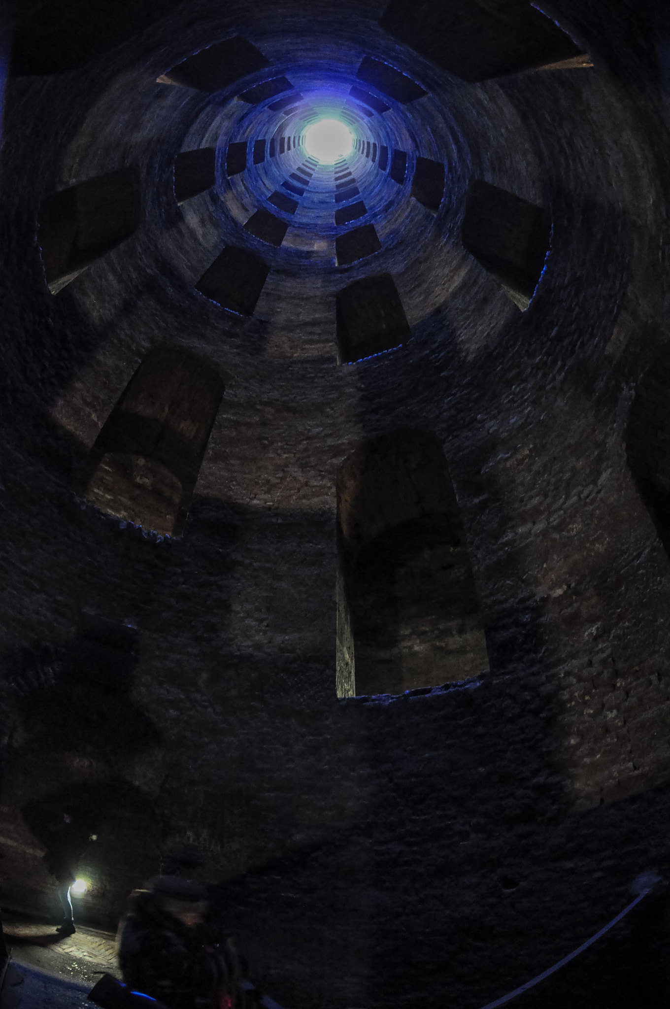 Nikon AF DX Fisheye-Nikkor 10.5mm F2.8G ED sample photo. At the bottom of the well in orvieto. photography