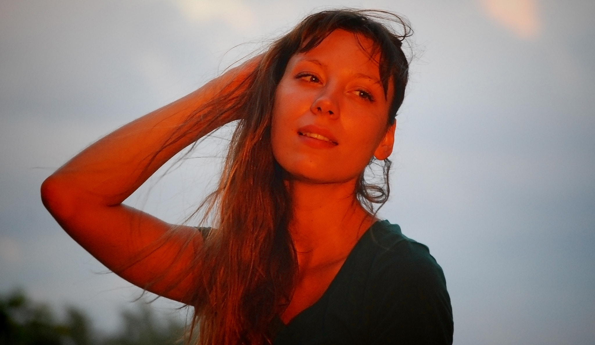 Nikon D40X sample photo. Lady in sunset photography