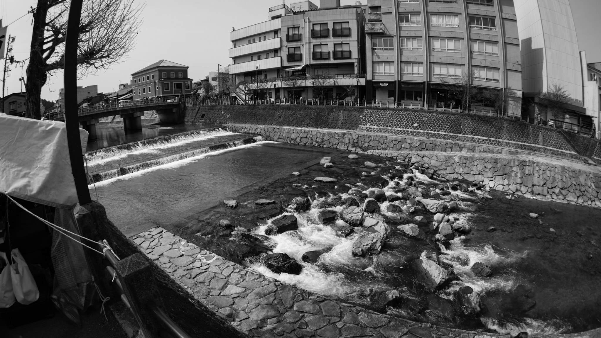 Sony a7 II + FE 16mm F3.5 Fisheye sample photo. Takayama river photography