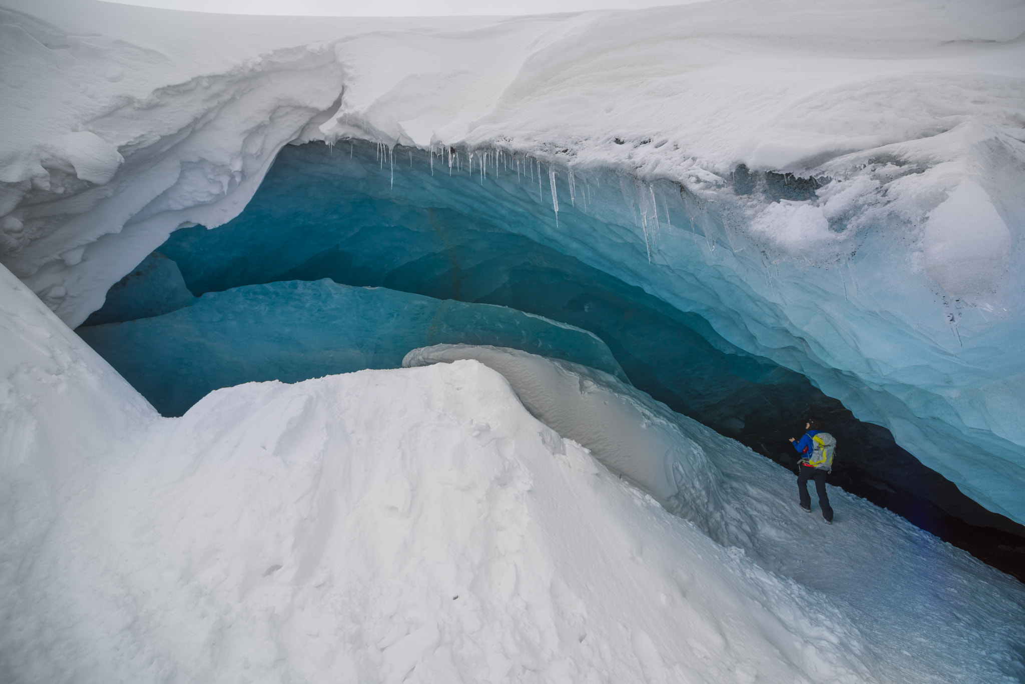 Nikon D810 + Nikon AF Nikkor 14mm F2.8D ED sample photo. Ice cave dwarf photography