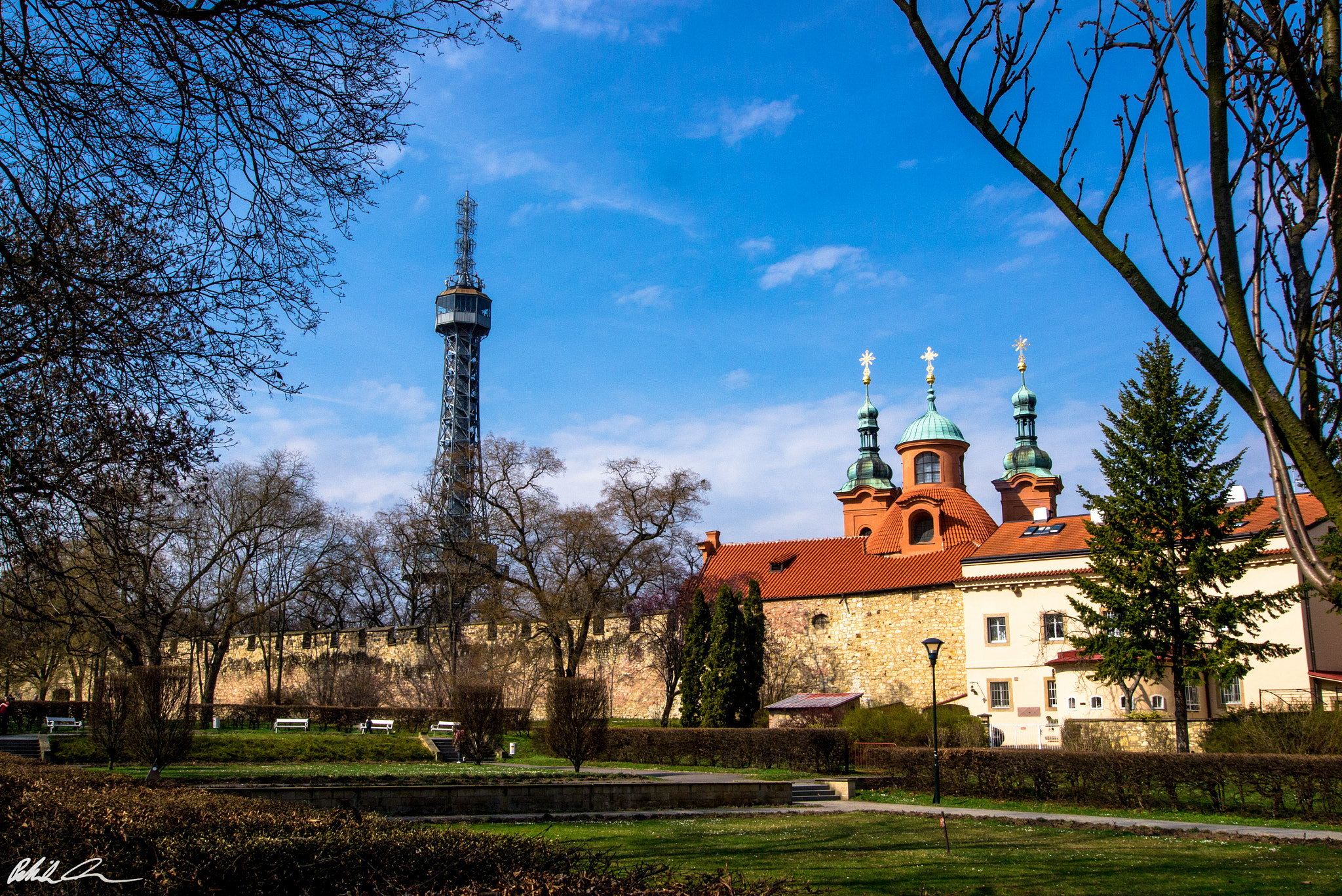 Panasonic Lumix DMC-G3 + OLYMPUS M.9-18mm F4.0-5.6 sample photo. Petřín tower photography