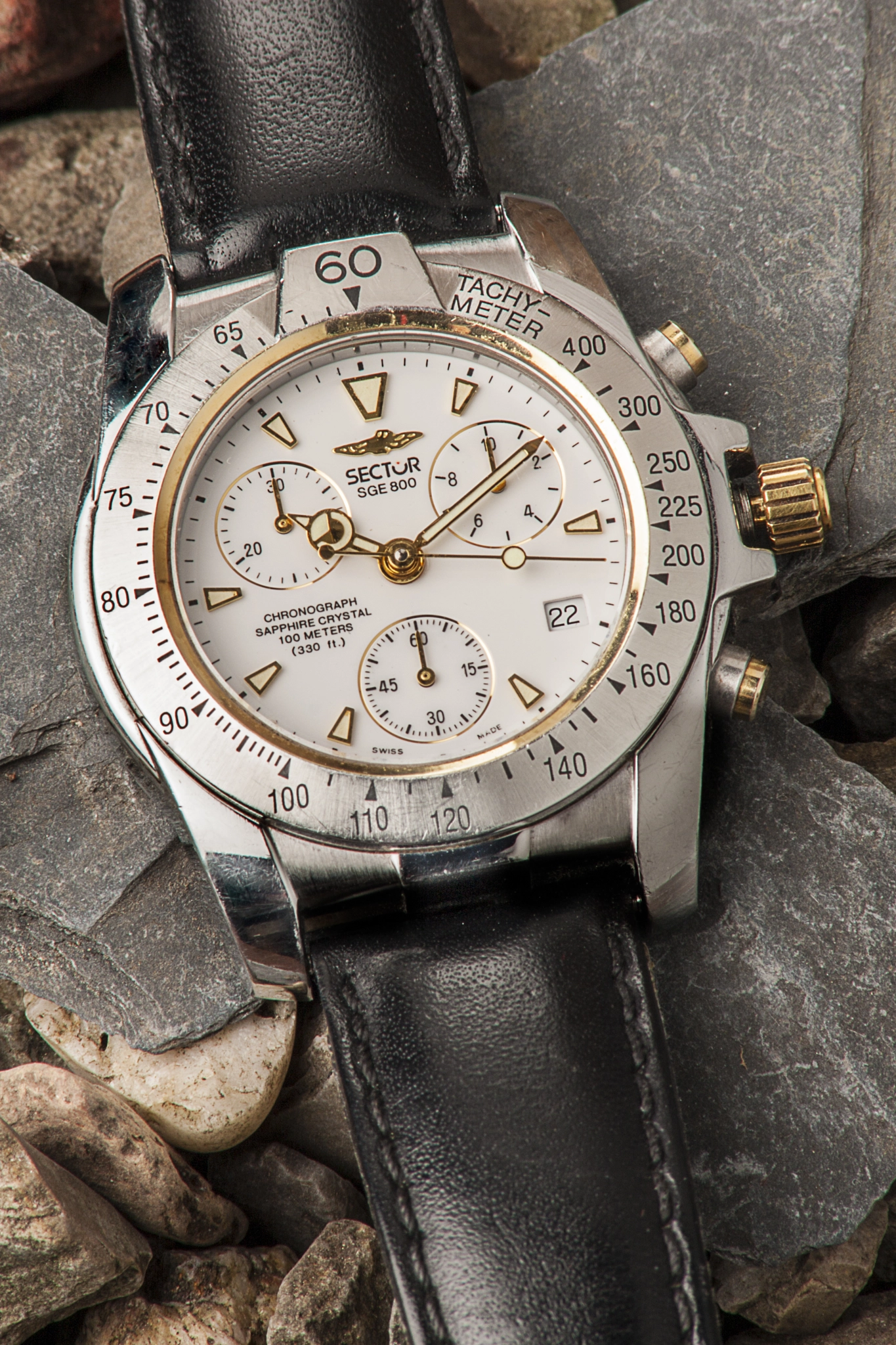 Canon EOS 40D + Canon EF 70-210mm f/4 sample photo. Still life watch on stones photography