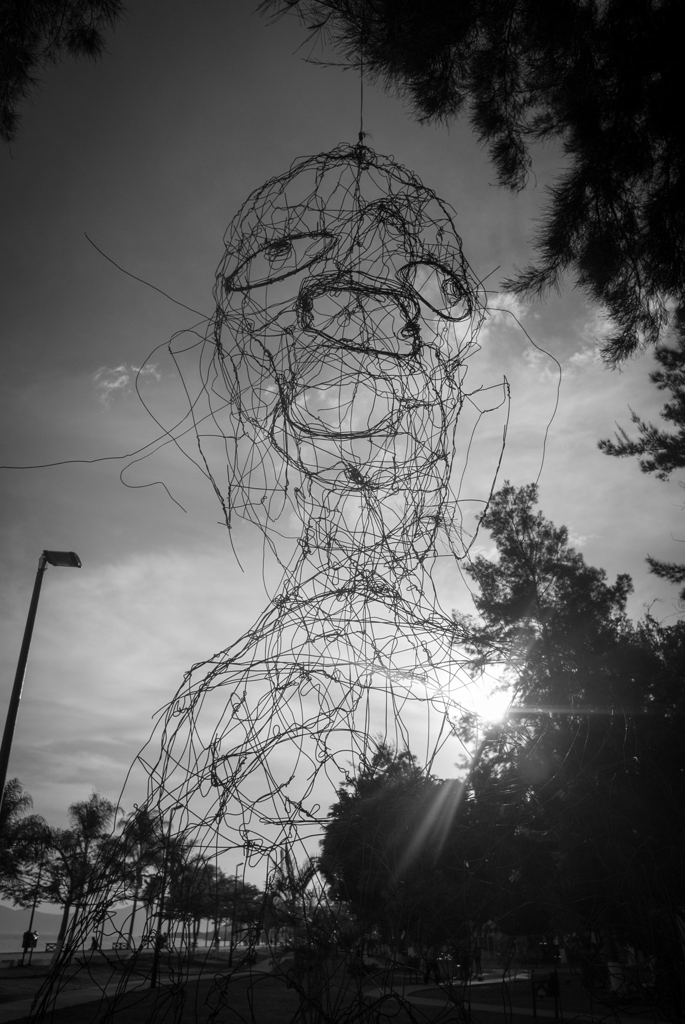 Nikon 1 Nikkor 10mm F2.8 sample photo. Wire man, lake chapala, mexico. photography
