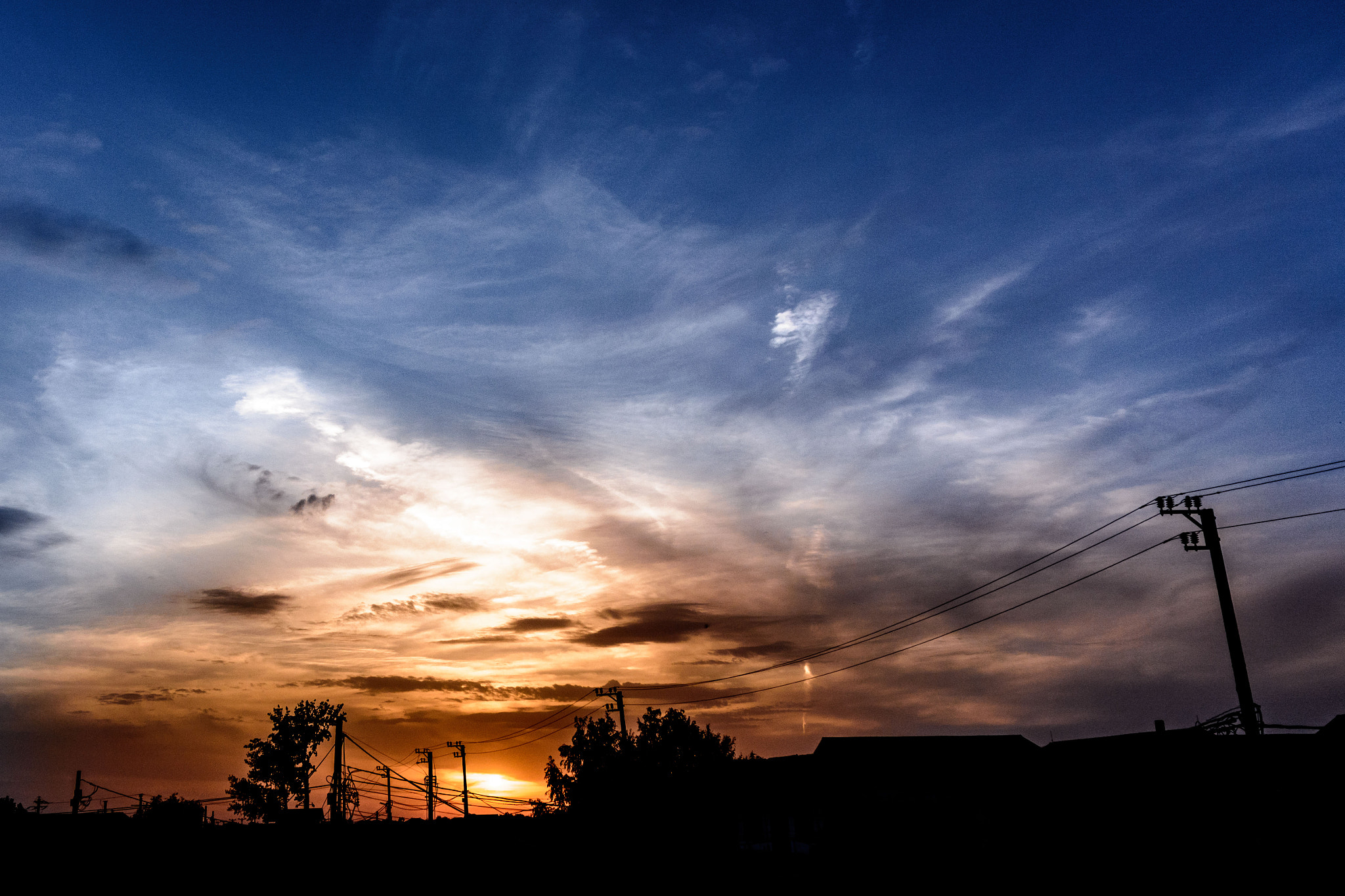 Nikon D5200 + Sigma 17-70mm F2.8-4 DC Macro OS HSM | C sample photo. Sunset in the village photography