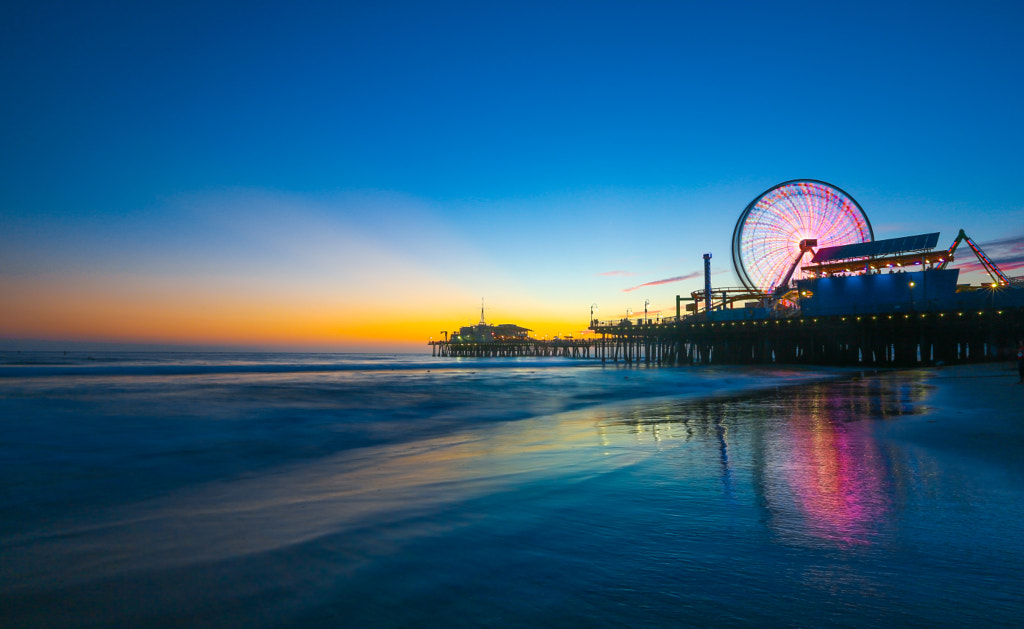 Santa Monica Pier Sunset by Colorplayer  on 500px.com